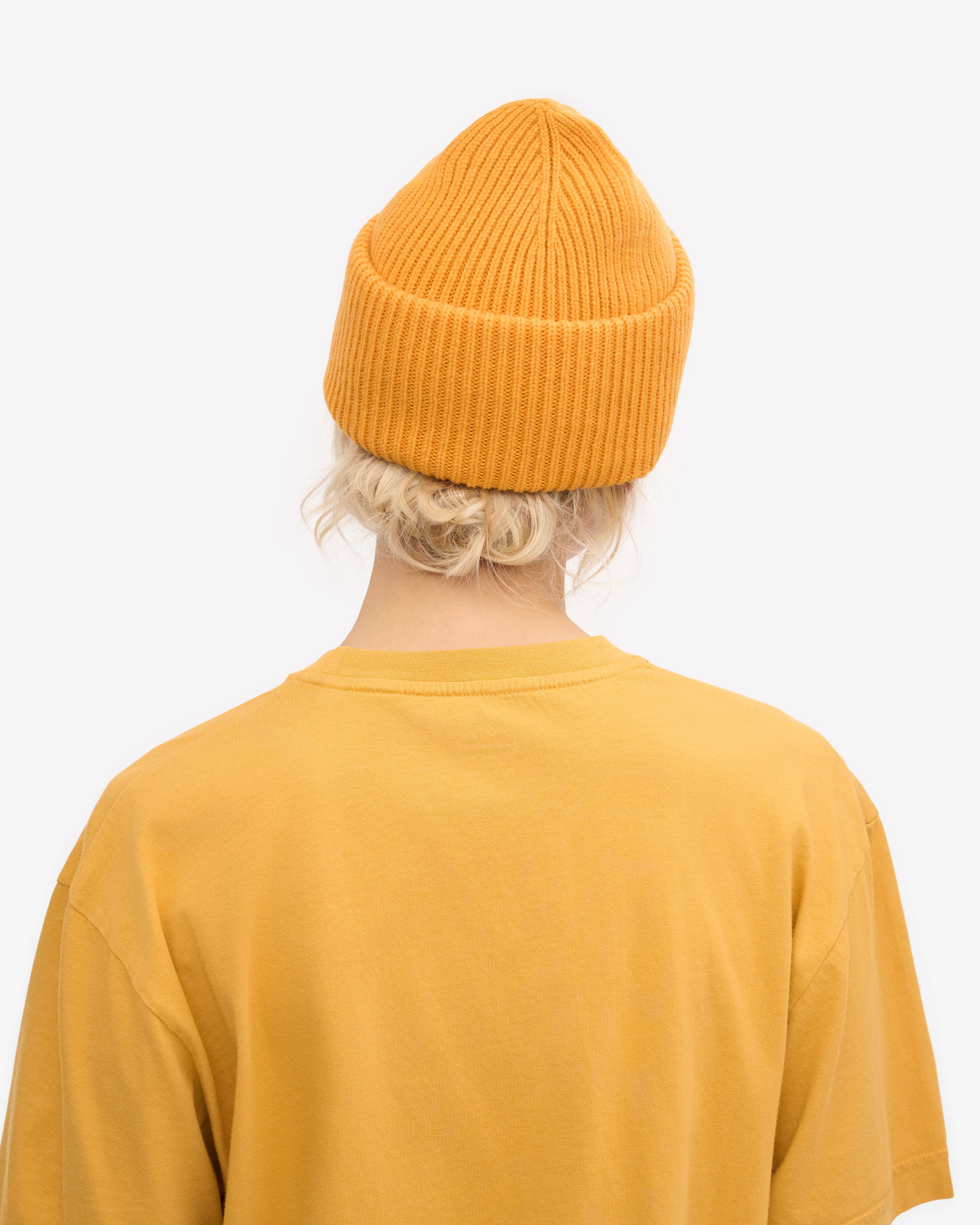 Premium Merino Wool Beanie - Soft & Warm Winter Hat for Men & Women - Burned Yellow - Perfect for Skiing, Hiking & Outdoor Activities
