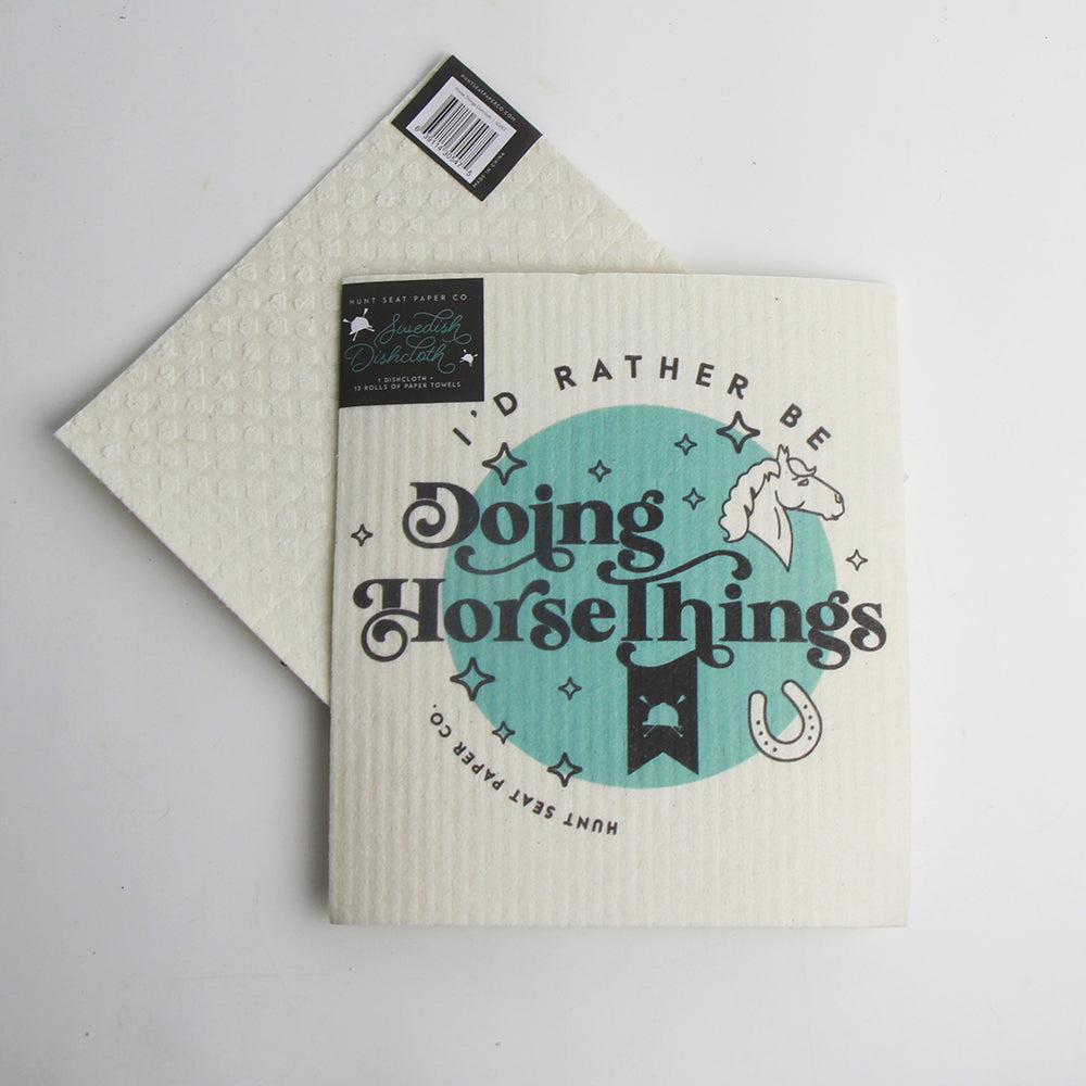 Eco-Friendly Swedish Dishcloths for Kitchen Cleaning - Reusable, Absorbent & Fast-Drying Horse-Themed Dish Towels - Perfect for Dishes, Countertops & Household Cleaning