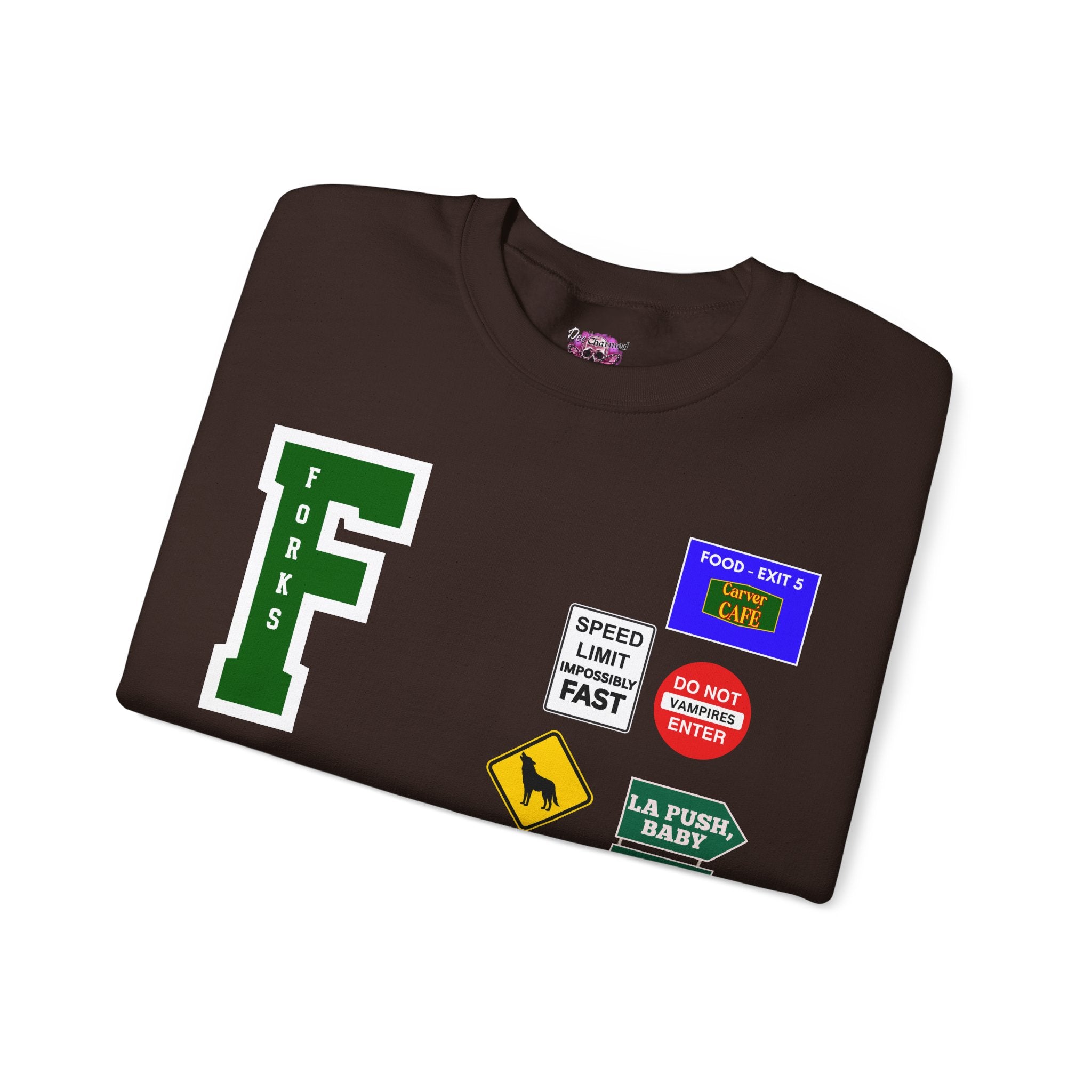 Stylish Forks Roadtrip Crewneck Sweatshirt - Comfortable Travel & Outdoor Pullover for Men & Women - Perfect for Road Trips, Camping & Casual Wear