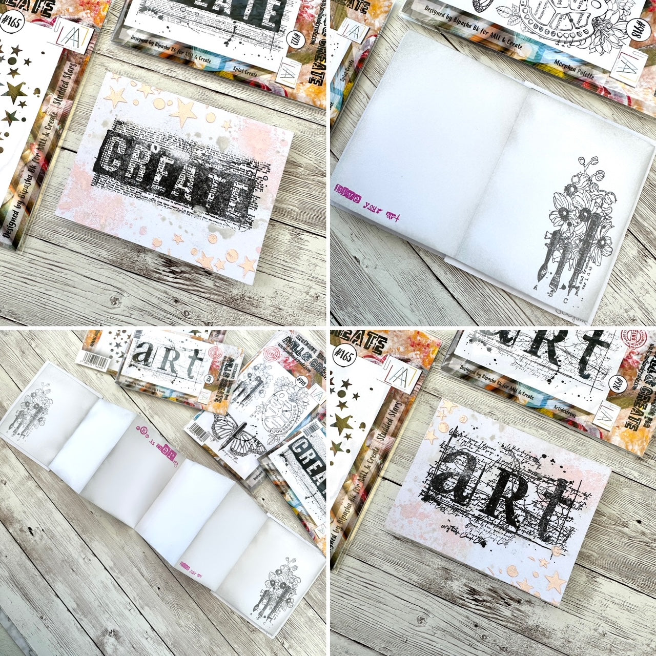 AALL and Create Stamp Set 918 Morphed Palette - Perfect for Card Making, Scrapbooking, and DIY Craft Projects