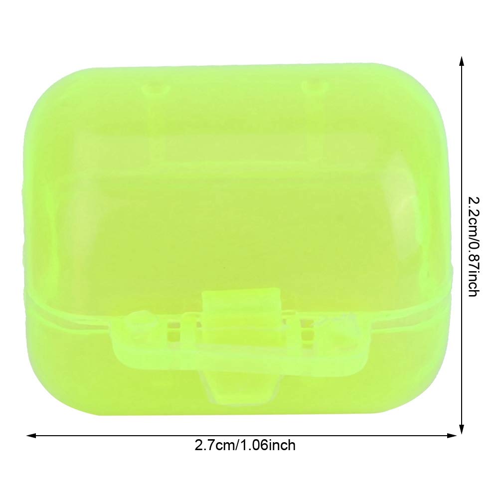 50pcs Plastic Fishing Hook Box - Yellow Squid Lure Case for Saltwater Fishing