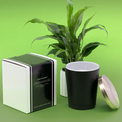 Premium 900g Leather Candle Greenhouse - Handcrafted Scented Candle for Home Decor, Gifts & Aromatherapy | Perfect for Living Rooms, Bedrooms & Spa Relaxation
