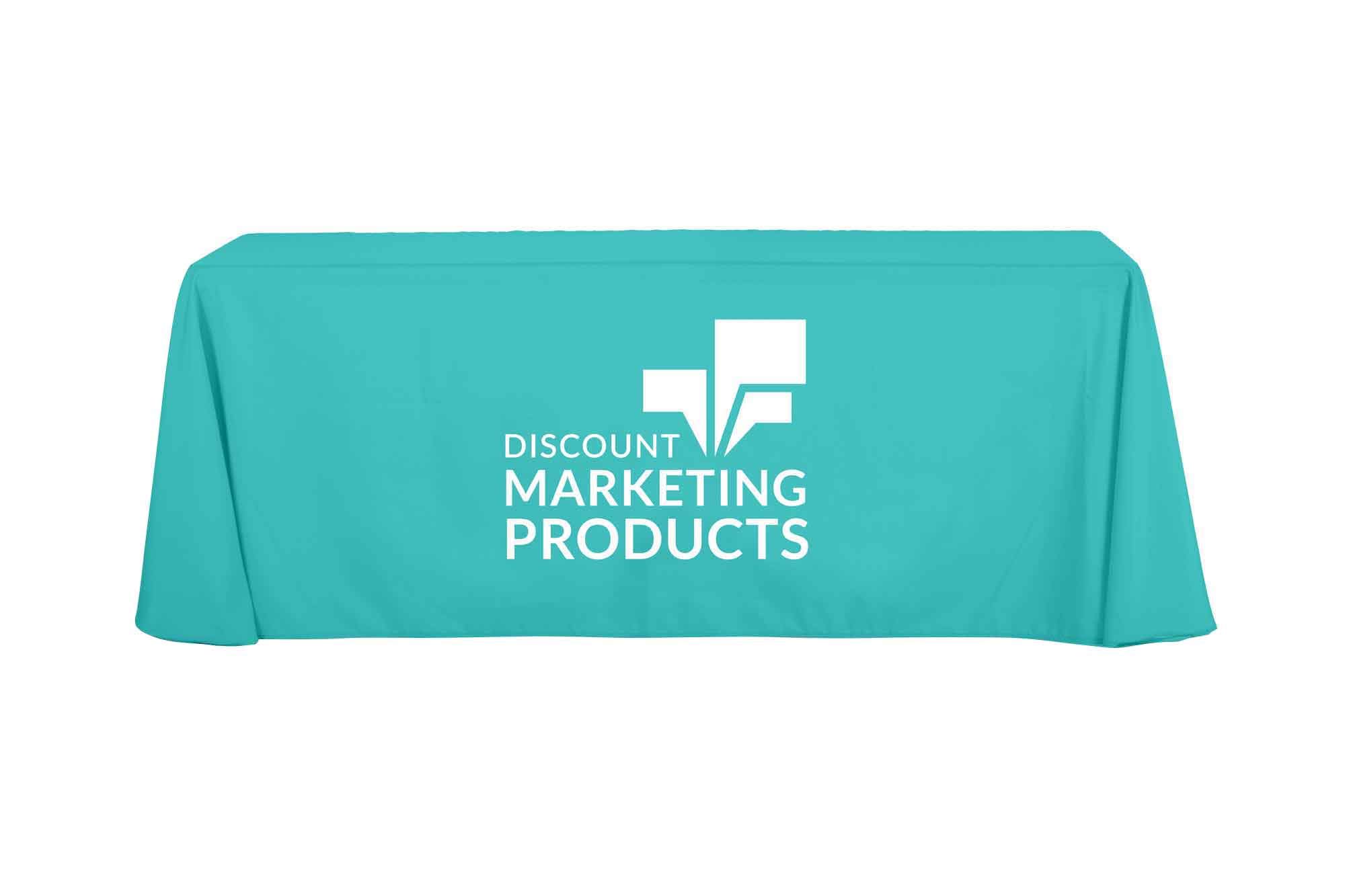 Custom Logo Tablecloth 8' Red - Personalized Table Cover for Parties & Events
