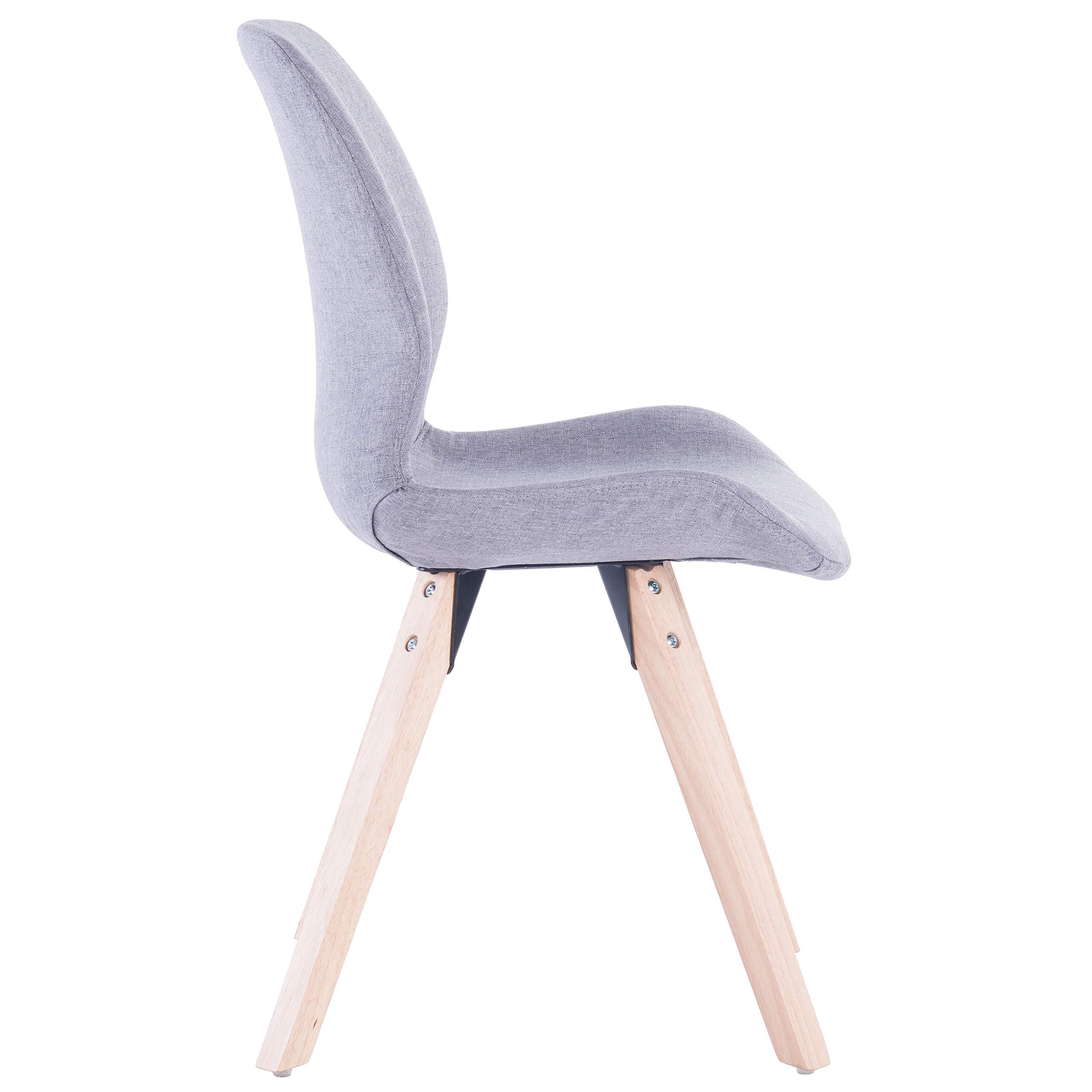 Porthos Home Modern Fabric Dining Chairs Set of 2 - Rubberwood Legs, Easy Assembly for Kitchen, Dining Room & Office - Comfortable Contemporary Seating