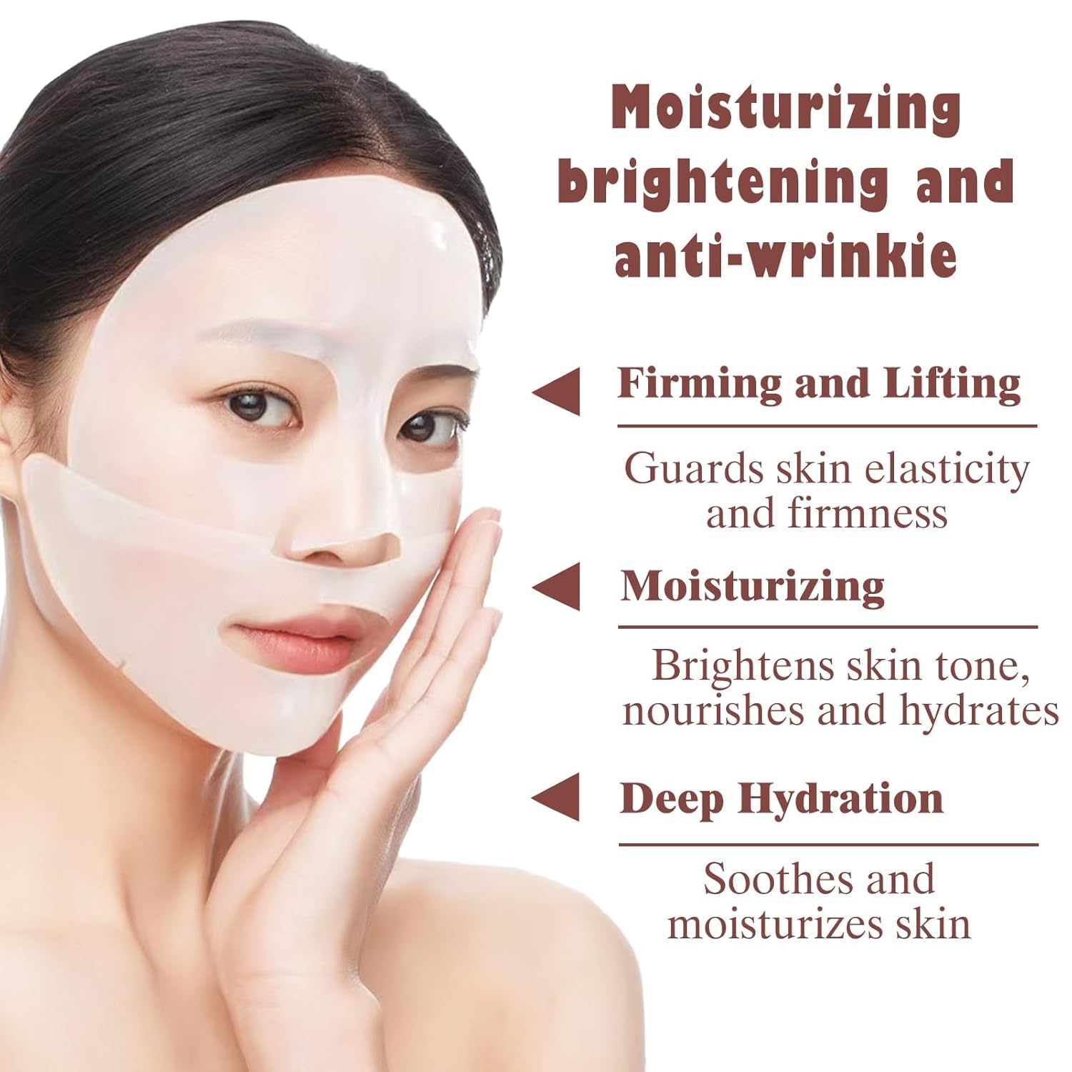KITESY Bio Collagen Face Mask - Korean Deep Hydrating Firming Overnight Hydrogel Mask with Pure Collagen for Moisture, Elasticity & Wrinkle Reduction (1 Piece) | Perfect for Nighttime Skincare & Spa Treatments