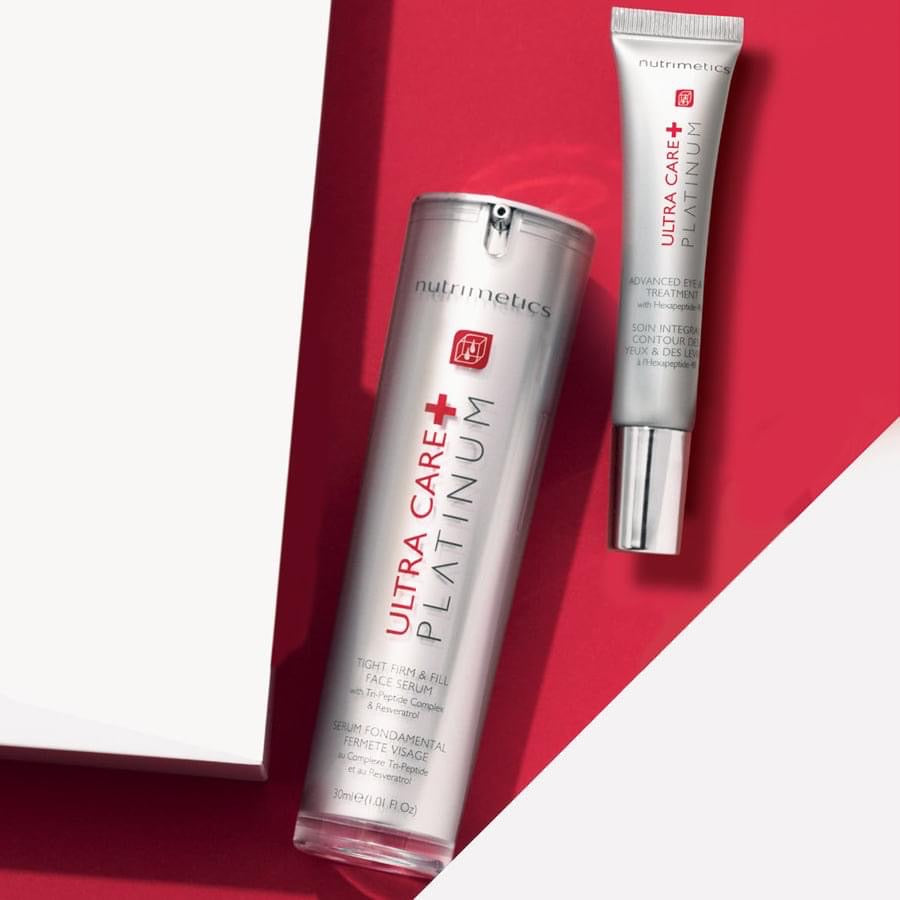 Platinum Tightening Firming & Filling Face Serum + Advanced Eye & Lip Treatment Duo Set - Anti-Aging Skincare for Wrinkles & Fine Lines | Day & Night Use for Youthful Glow