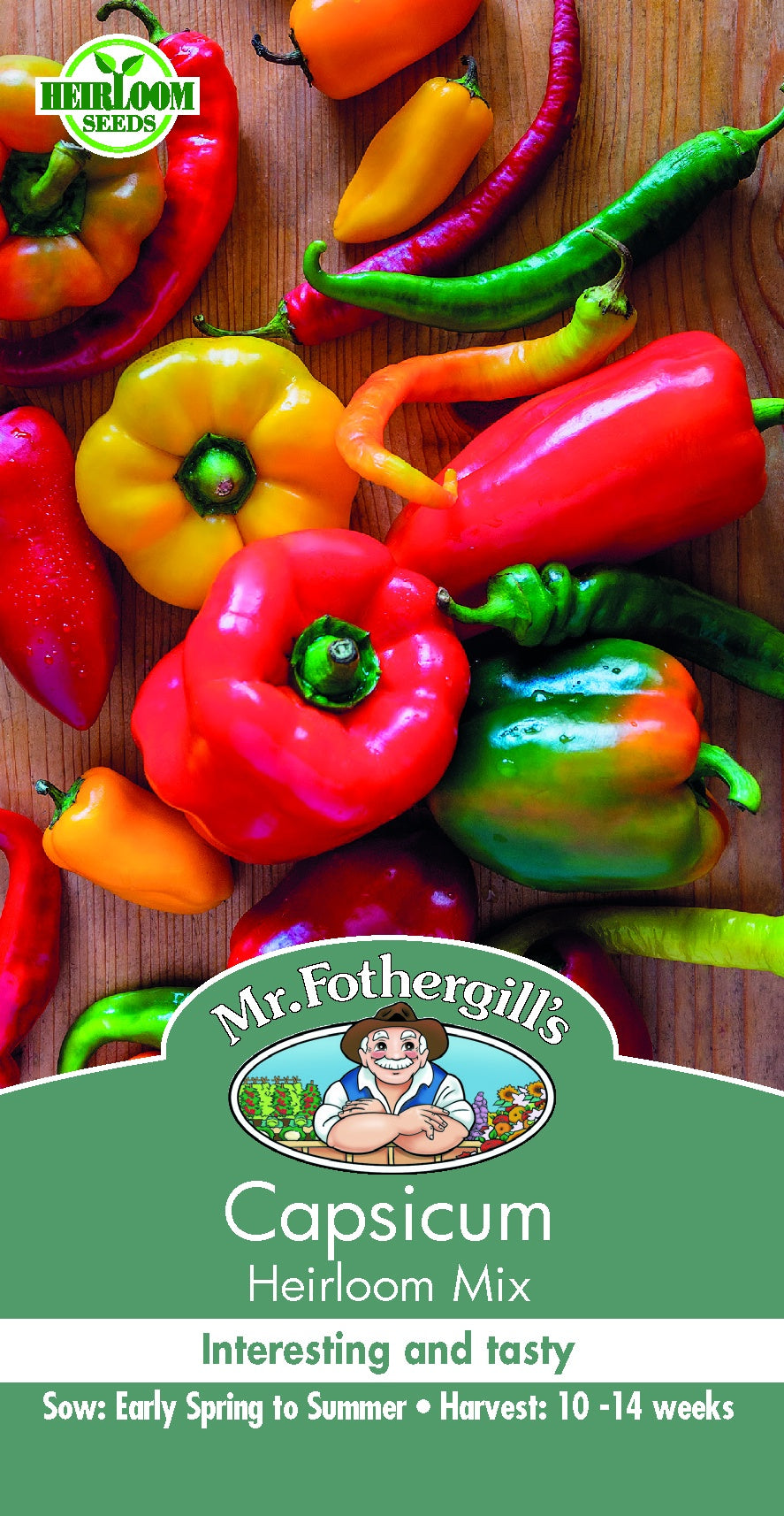 Heirloom Capsicum Pepper Seeds - Non-GMO, Organic Variety Pack for Home Gardeners - Perfect for Cooking, Sauces, and Fresh Salads