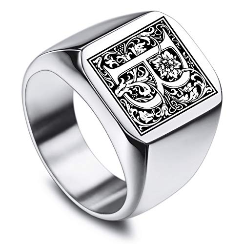 A1: Silver - Initial Floral