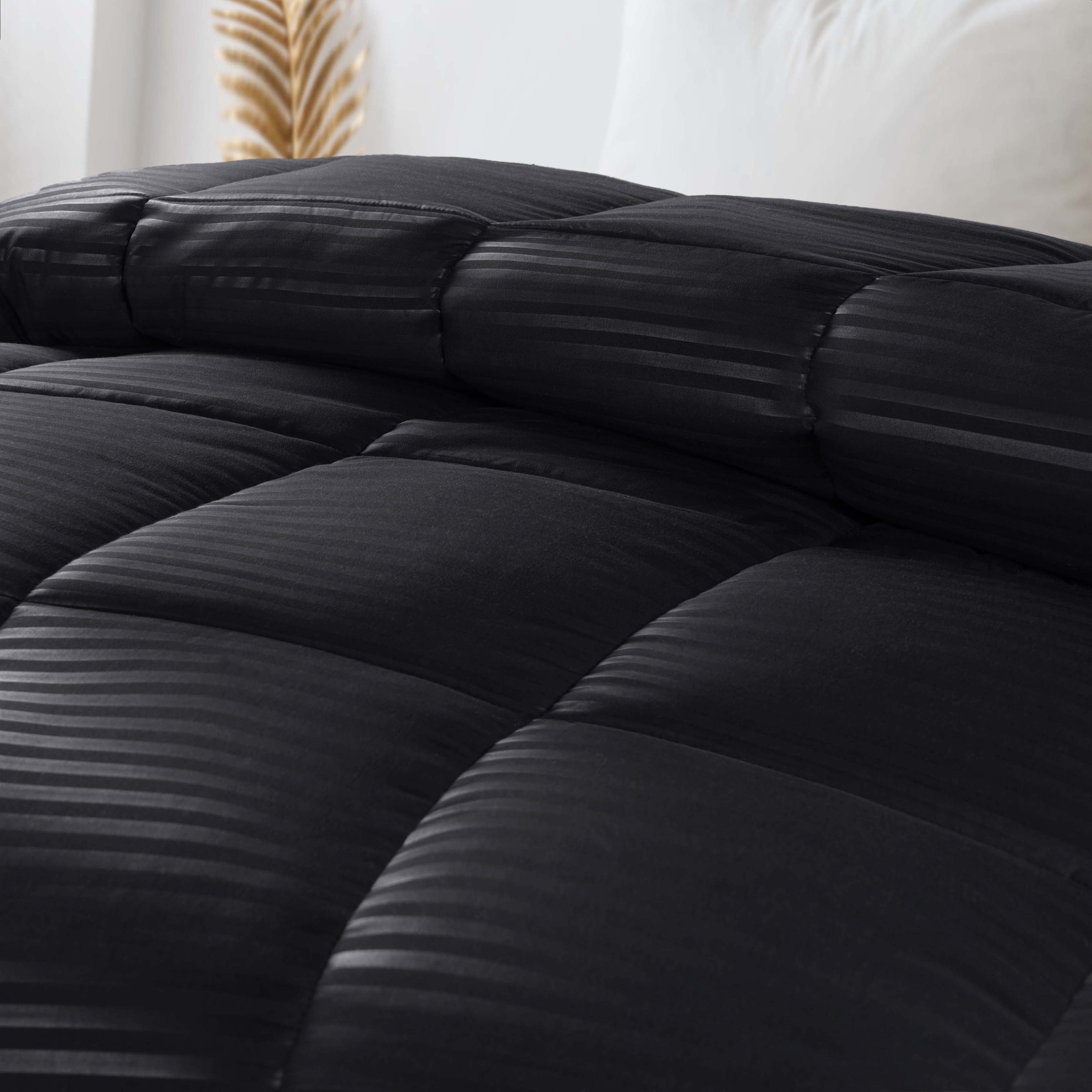 Reversible Striped Down Alternative Comforter - Soft & Lightweight All-Season Bedding for Cozy Sleep - Perfect for Bedrooms, Guest Rooms & Dorm Rooms