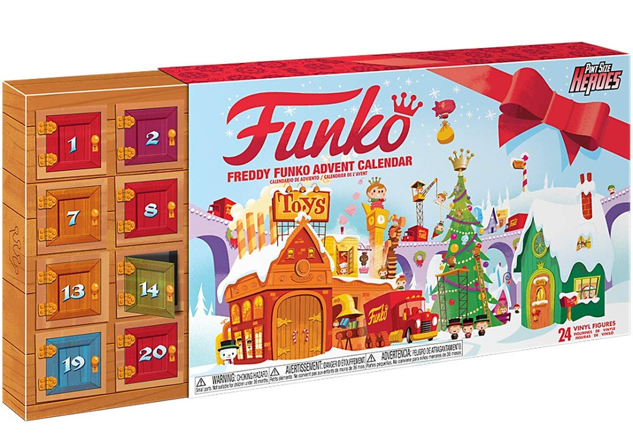 Freddy Funko Advent Calendar with 24 Pint Size Heroes Vinyl Figures - Perfect for Christmas Countdown & Collectible Gifts