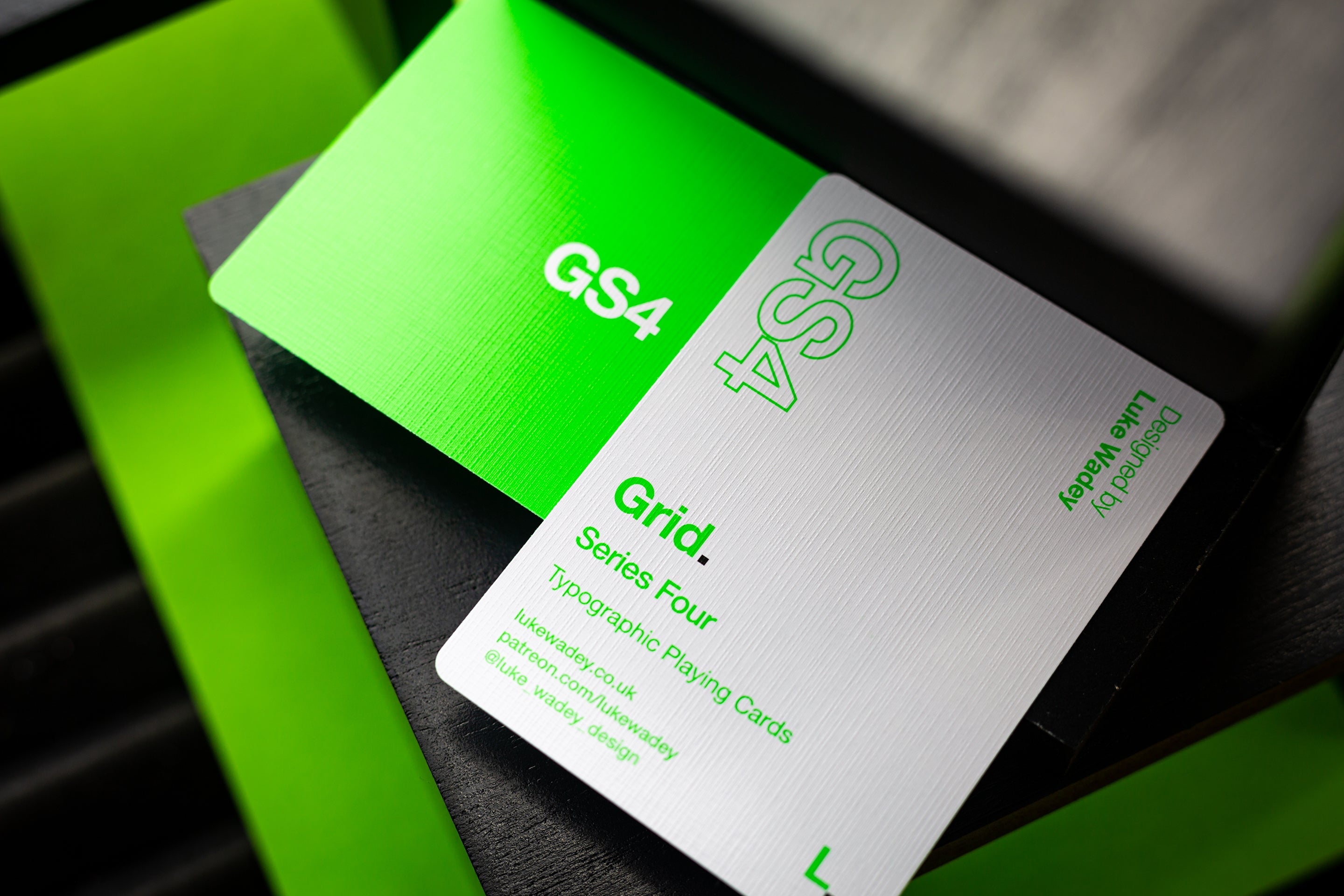 Grid Series Four Typographic Playing Cards - Unique Graphic Design Deck for Poker, Magic Tricks & Collectors | Perfect for Game Nights, Gifts & Cardistry