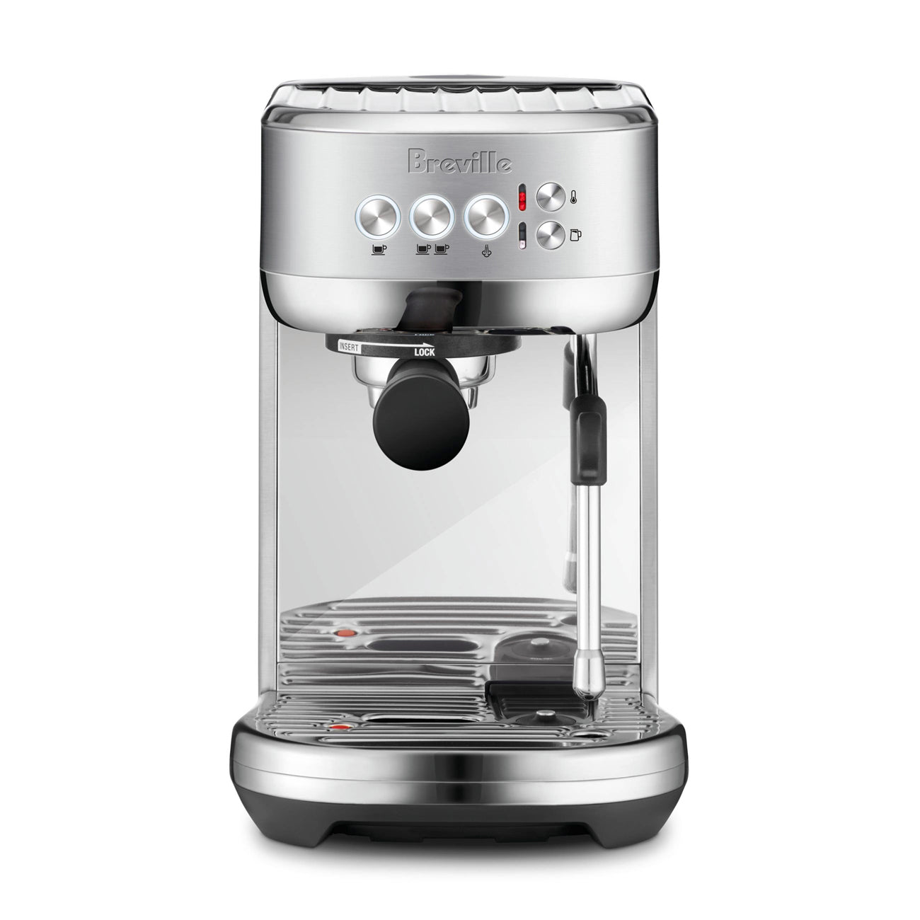 Breville The Bambino Plus Espresso Machine - Stainless Steel, 120V | Compact & Fast Heat Up for Home Baristas | Perfect for Small Kitchens & Office Coffee Stations