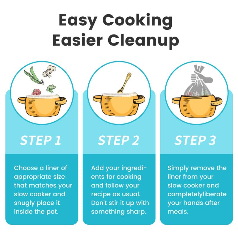 KOOC Slow Cooker Liners 10