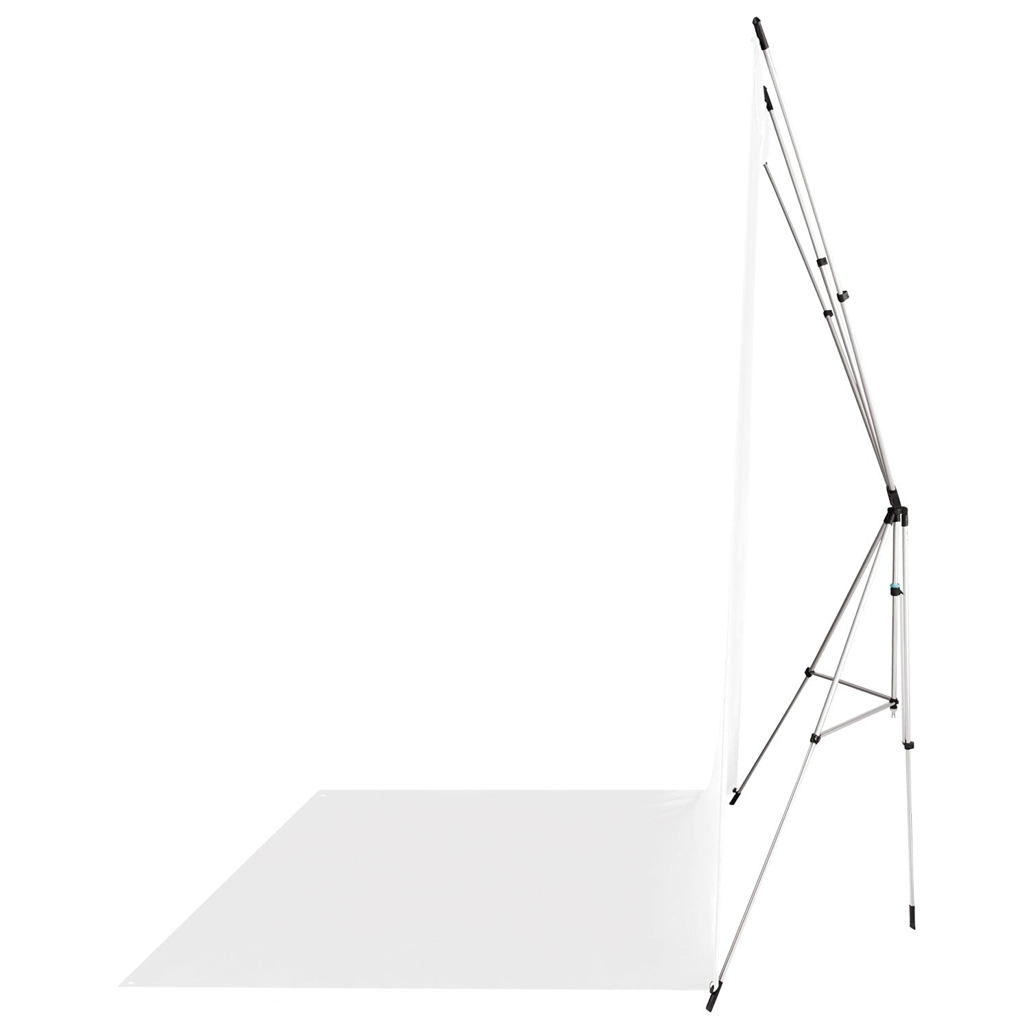 X Drop Wrinkle Resistant Sweep Backdrop Kit - High Key White (5' x 12') - Perfect for Photography Studios, Video Production & Virtual Backgrounds