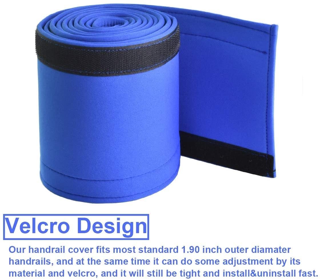 Moleney Slip-Resistant Pool Handrail Cover Grip Sleeve - 10ft Royal Blue Safety Rail Grip for Swimming Pool, Spa, and Deck Handrails