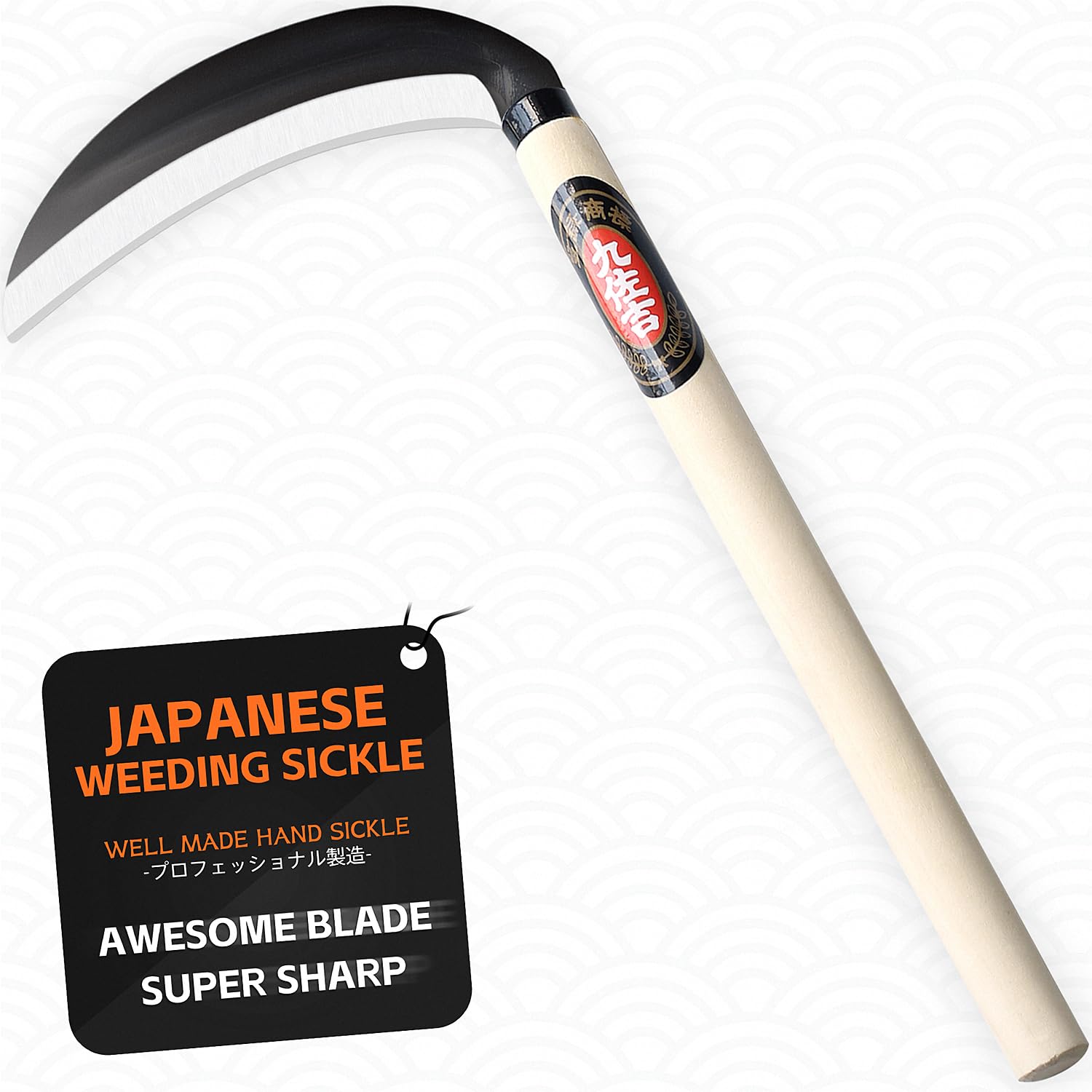 Japanese Weeding Sickle - Manual Hand Weeder Tool for Garden & Farm, Sharp Grass Cutter for Efficient Gardening & Landscaping | Perfect for Weed Removal, Lawn Care & Agricultural Work