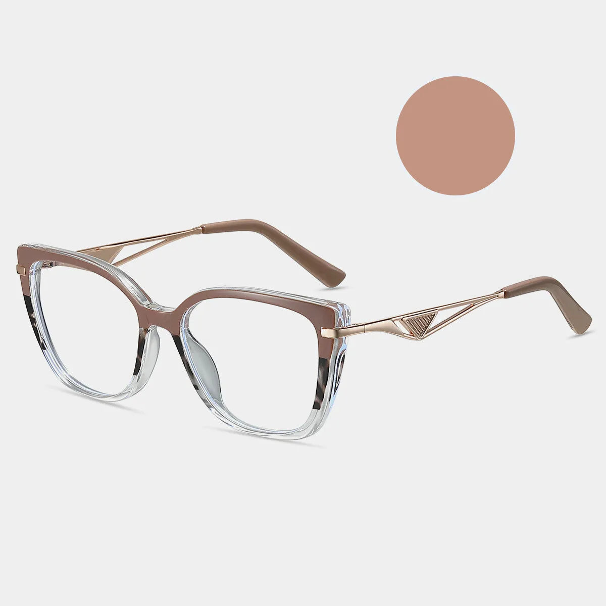 CCspace Women's Full Rim Square Cat Eye Titanium Eyeglasses Frame - Lightweight TR90 Material for All-Day Comfort - Perfect for Office, Reading & Fashion Accessories
