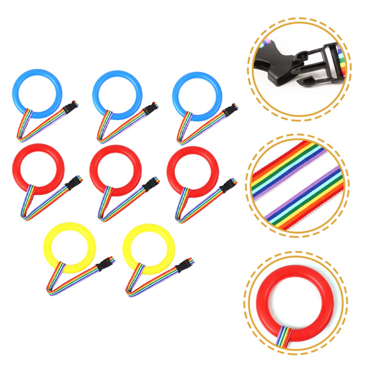 16 Pcs Kindergarten Hand Holding Rope - Safety Walking Rope for Preschool Kids, Durable Plastic Walking Belt for Classroom & Field Trips - Perfect for Group Activities, Outdoor Walks & School Safety