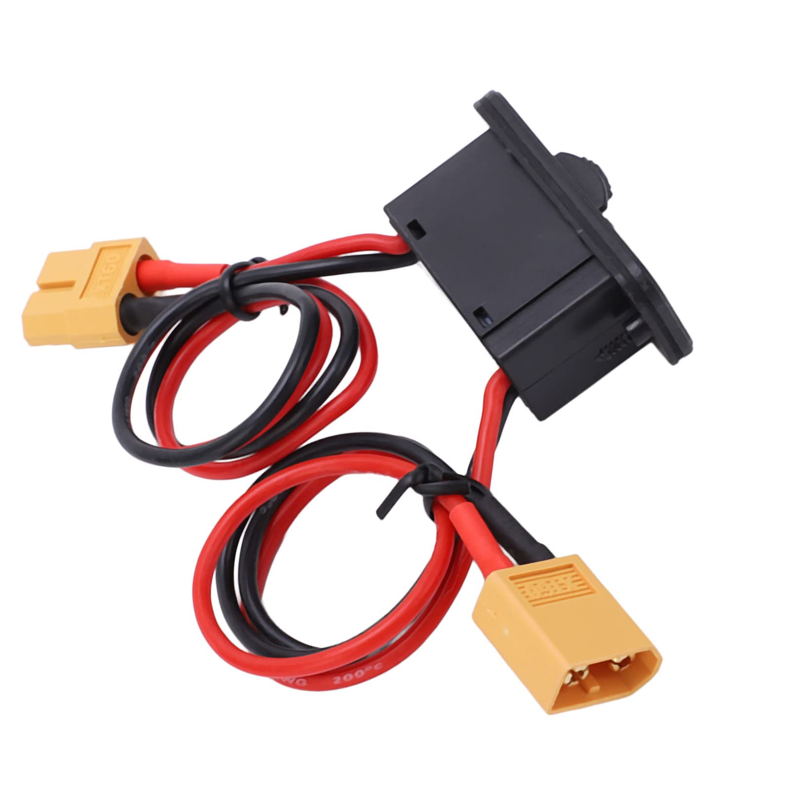 High Current 18AWG RC Airplane Power Switch with XT60 Plug - Heavy Duty On/Off Toggle Switch for RC Model Aircraft - Perfect for Drone, FPV and Remote Control Plane Power Systems
