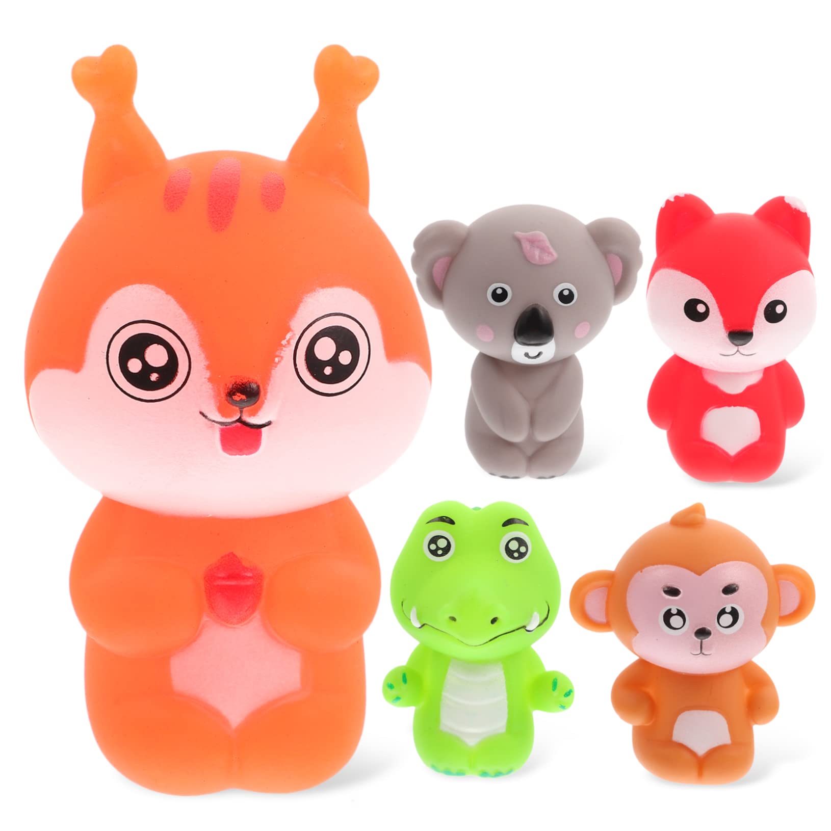 KICHOUSE 5-Piece Animal Finger Puppet Set - Soft Plush Stuffed Animals for Kids, Toddlers & Preschoolers - Mini Hand Puppets for Storytelling, Role Play & Early Learning - Perfect for Daycare, Classroom & Home Playtime