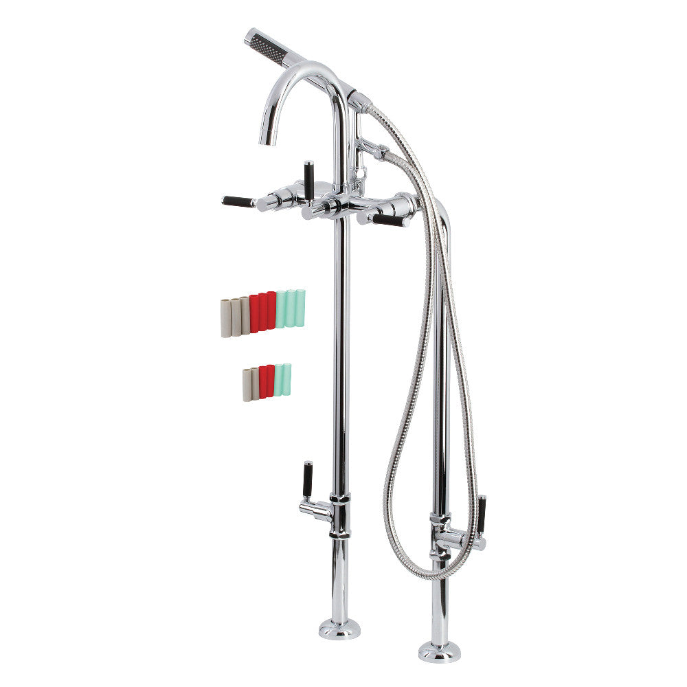 Vintage Aqua CCK8107DKL Freestanding Bathtub Faucet with Supply Line & Stop Valve - Perfect for Bathroom Renovation & Luxury Spa Experience