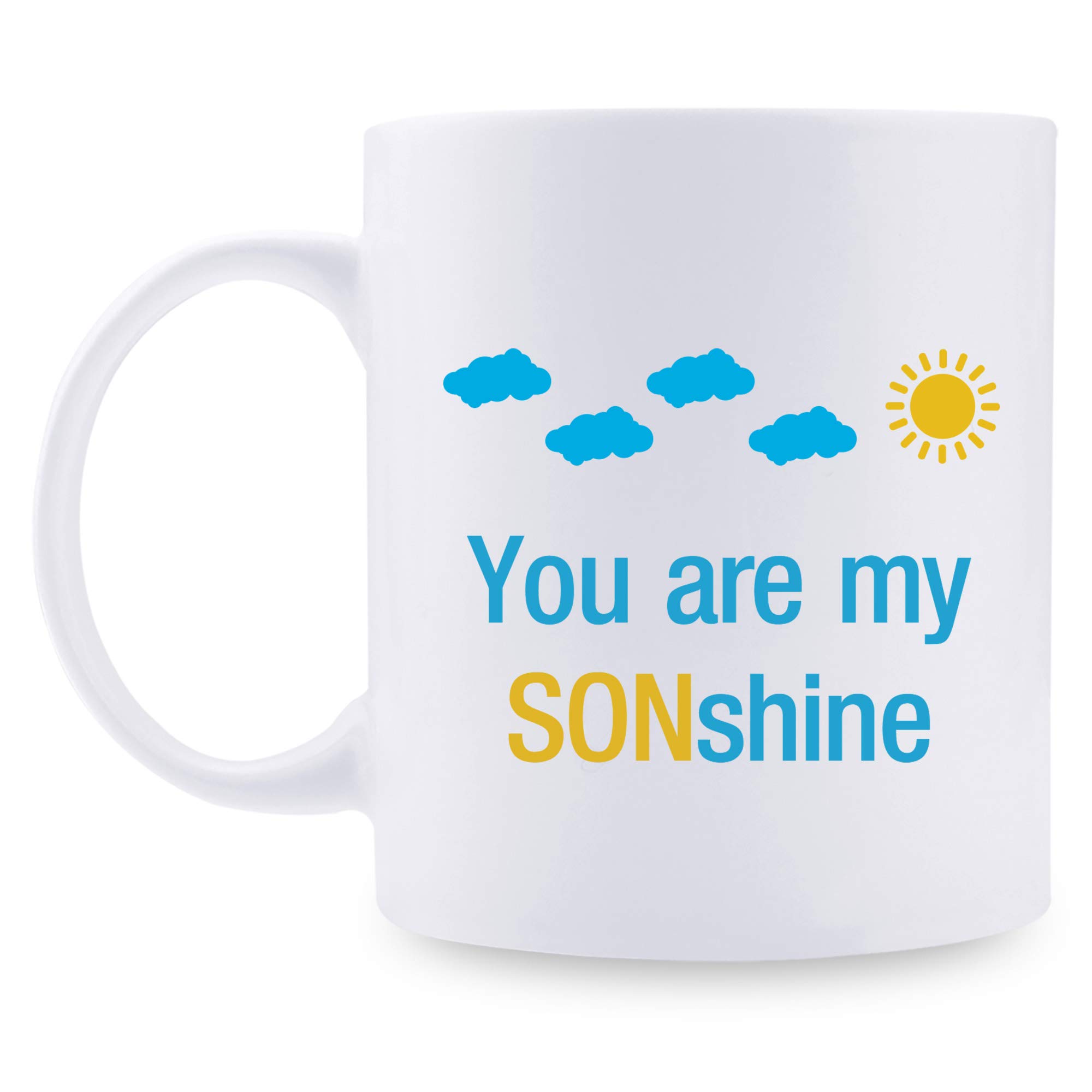 AIYAYA You Are My Sunshine Pun Coffee Mug - 11 oz Inspirational Gift for Teen Son from Mom - Perfect for Birthday, Christmas, or Daily Morning Coffee Motivation