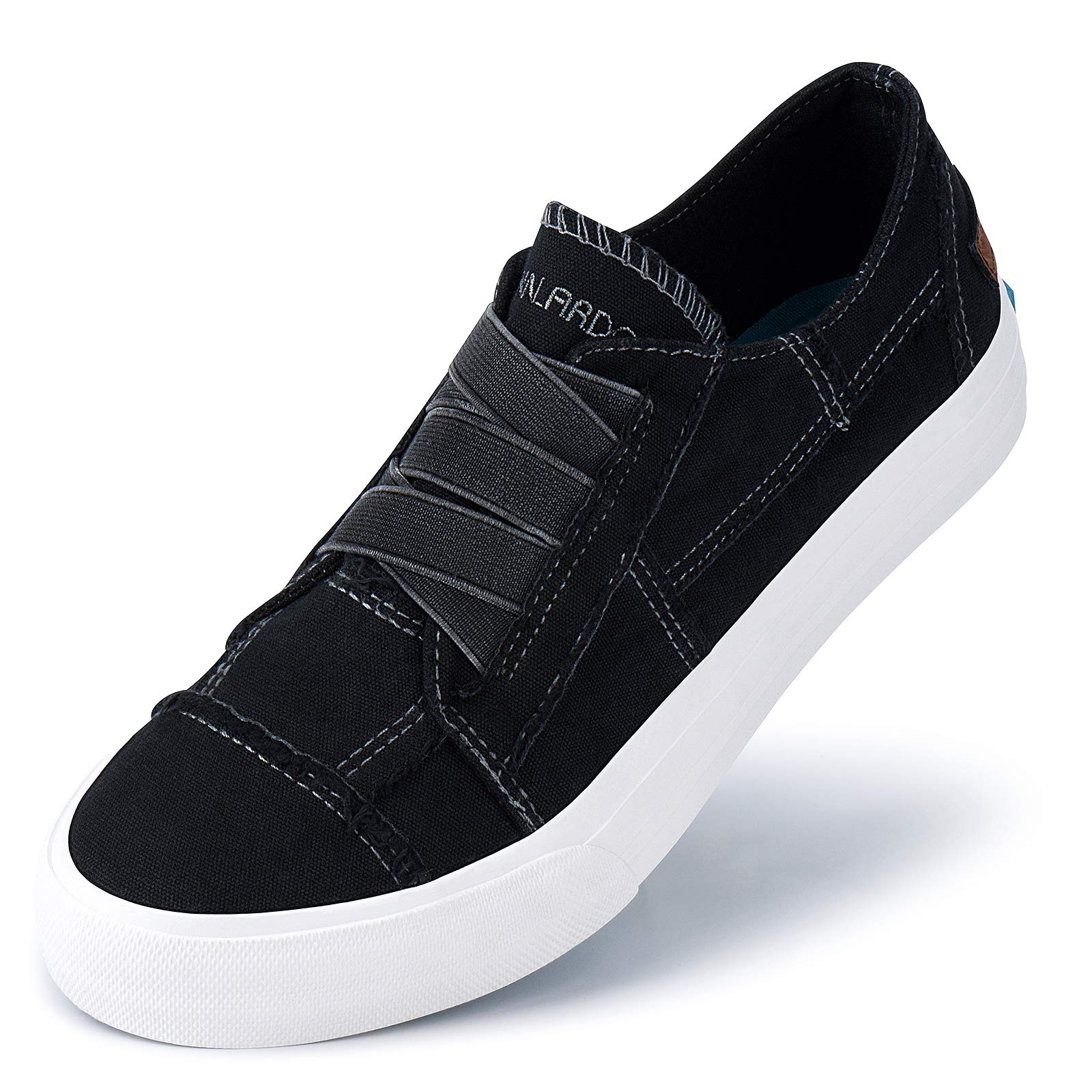 JENN ARDOR Women's Low Top Slip-On Canvas Sneakers - Breathable Casual Fashion Shoes for Walking, Travel & Everyday Wear