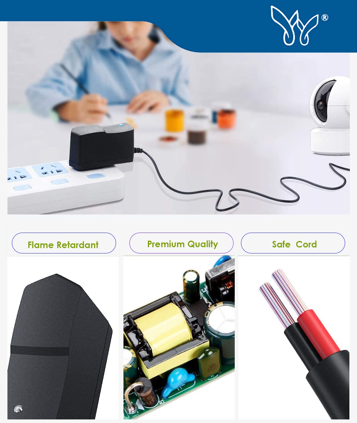 6V 2A Power Adapter 100-240V AC to DC Converter with 5.5x2.5mm Tip - Universal Power Supply for Arm Blood Pressure Monitor, Soap Dispenser, Trash Can, Doorbell, Alarm, Shaver, Lamp, Clock, Baby Monitor & Swing - Perfect for Home, Office & Medical Devices