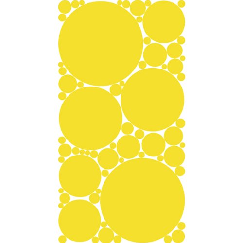 Polka Dots Wall Stickers - 8 Inch Bright Yellow for Home Decor