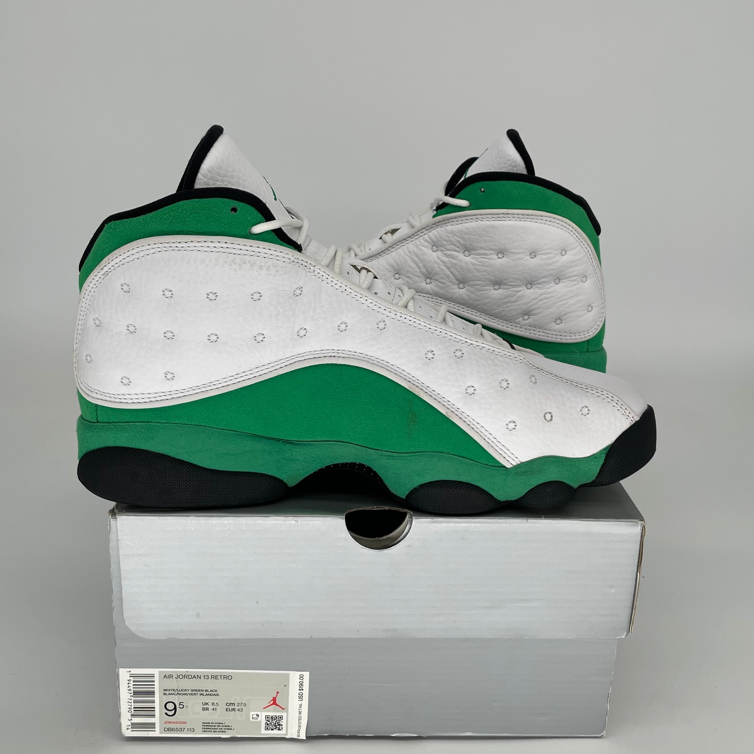 AIR JORDAN 13 LUCKY GREEN Men's Basketball Shoes Size 9.5 - Style 414571-113 | Retro Sneakers for Sports, Streetwear & Casual Outfits
