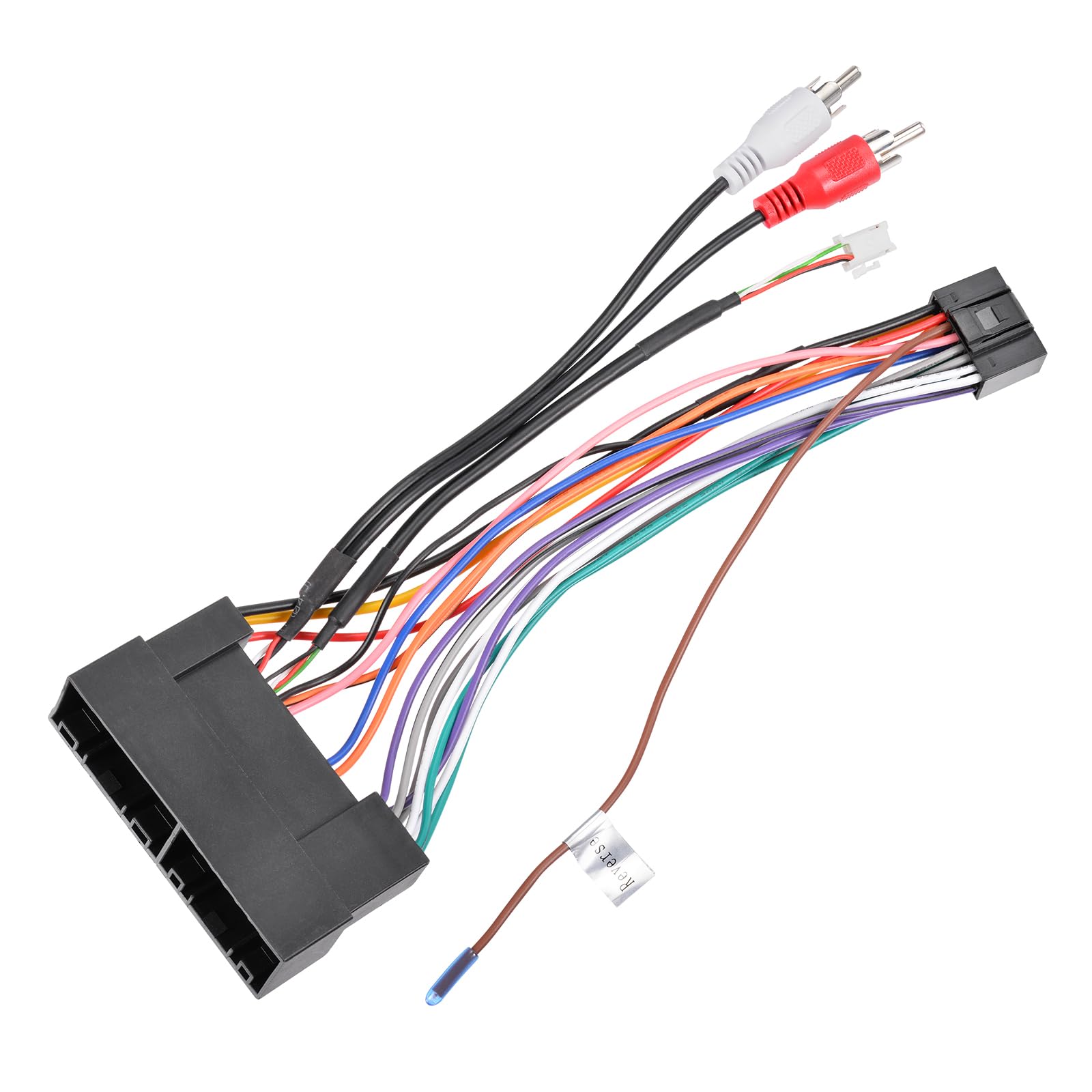 SZSAUTO Car Radio Wiring Harness 2RCA Connector Adapter - Replacement for XE47 - Universal Fit for Aftermarket Car Stereo Installation - Perfect for DIY Car Audio Upgrades & Speaker Connections