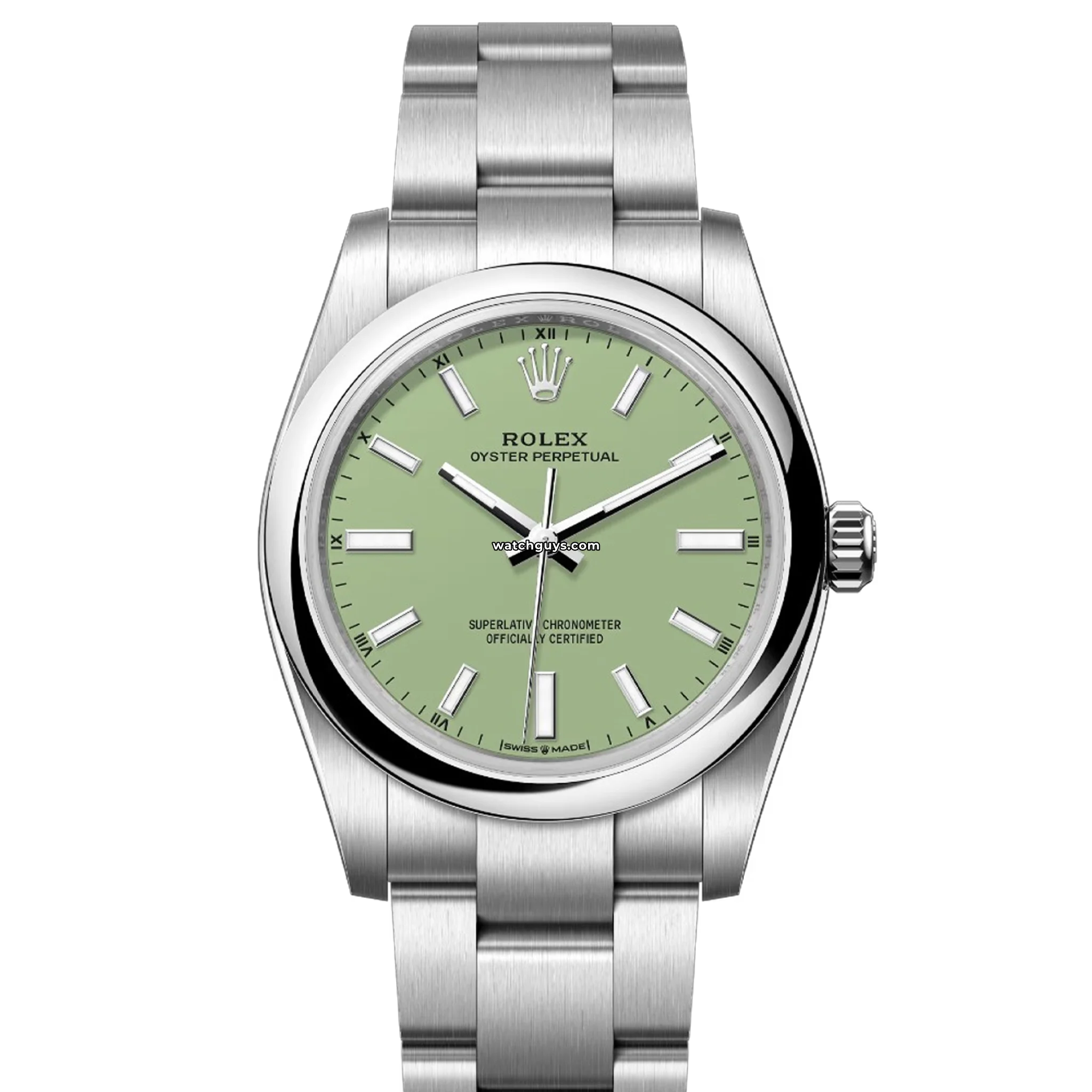 Rolex Oyster Perpetual 124200 36mm Automatic Watch - Stainless Steel, Pistachio Green Dial - Luxury Dress Watch for Men & Women - Perfect for Business, Formal Events & Everyday Wear