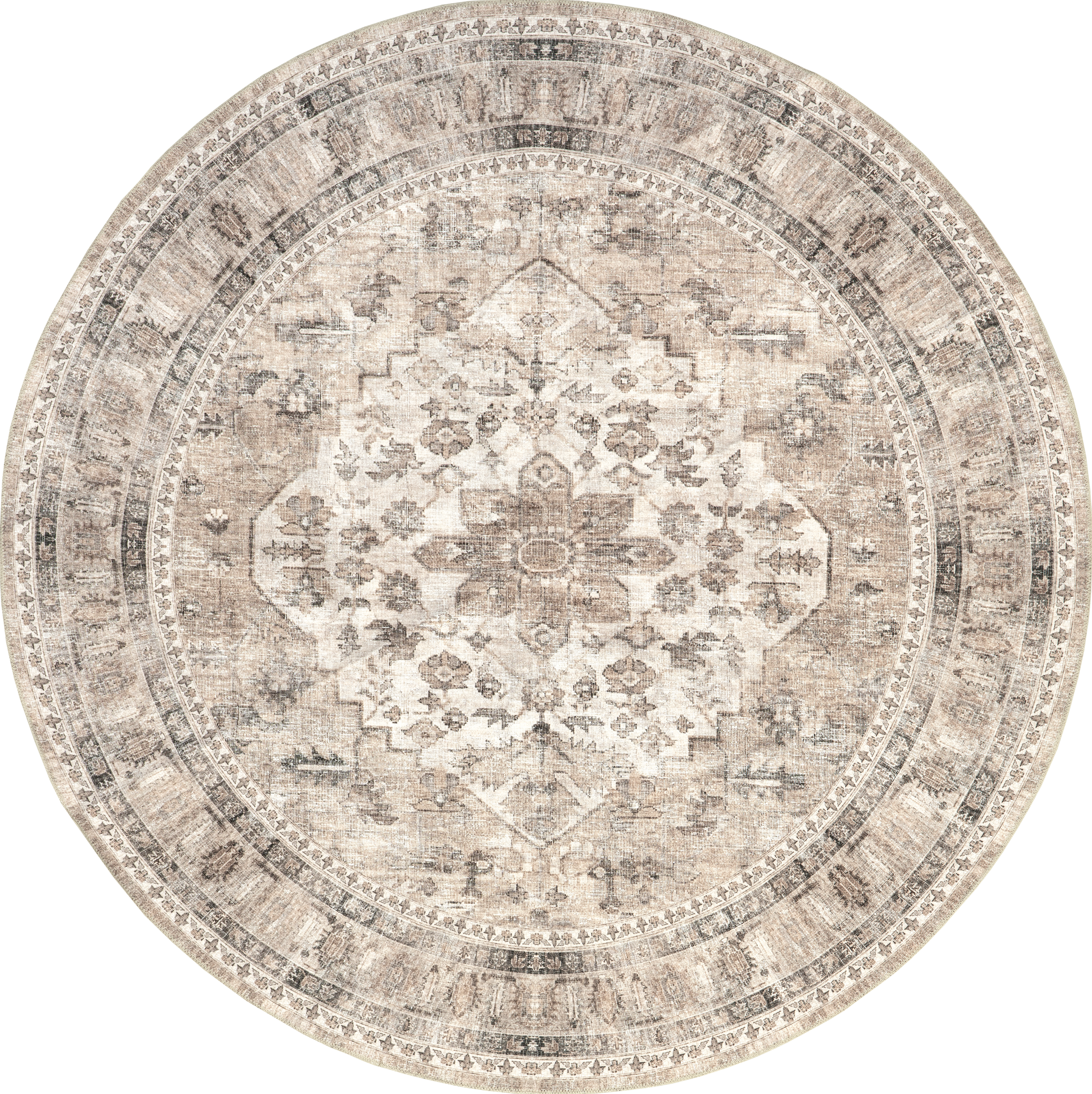 Keyara Spill Proof Washable Rug | Non-Slip Stone Pattern Indoor/Outdoor Area Rug | Perfect for Living Room, Kitchen, Bedroom & Patio