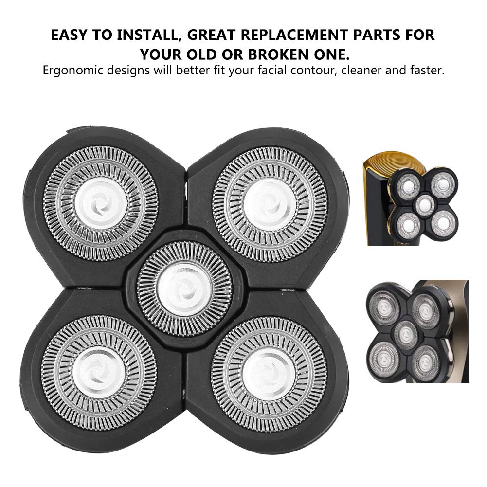 Premium Electric Shaver Replacement Blades - Waterproof Rotary Shaving Heads for Universal Electric Beard Trimmers - Perfect for Home Grooming & Travel Use