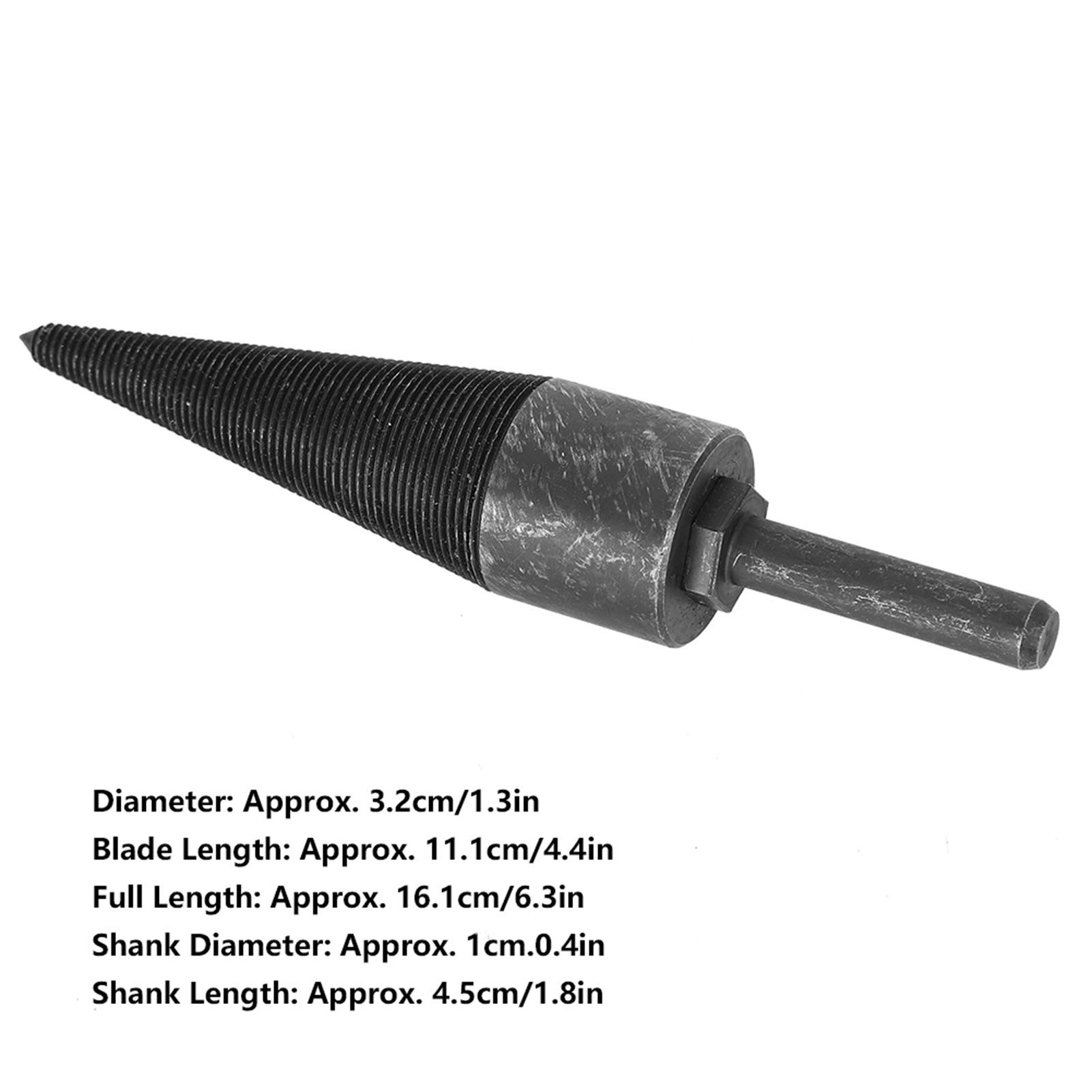 1.3 Inch High Hardness Wood Splitter Drill Bit - Firewood Splitting Cone Reamer Punch Tool for Home Woodworking & DIY Projects | Perfect for Log Splitting, Fireplace Wood Preparation & Outdoor Camping
