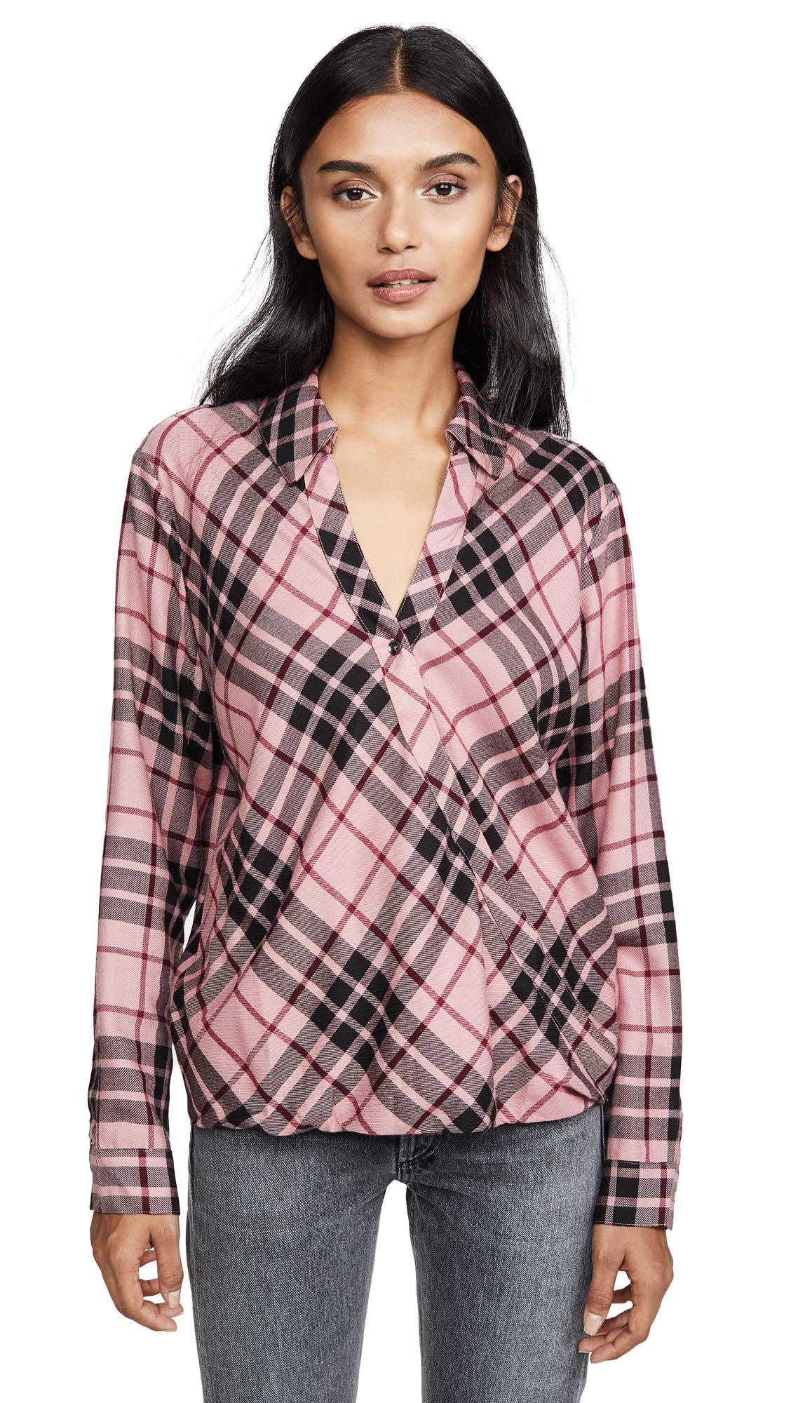 Elegant Women's Surplice Long Sleeve Blouse - Perfect for Office Wear, Date Night & Casual Outfits