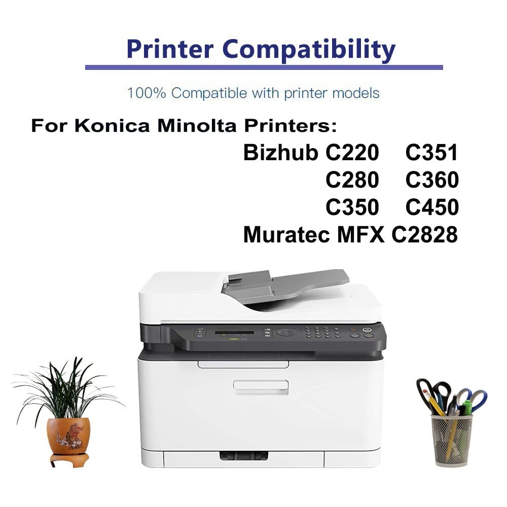 8-Pack High Capacity WX101 WX-101 A162WY1 A162WYA Compatible Waste Toner Cartridge for Konica Minolta Bizhub C220 C280 C350 C351 C360 C450 Printers (Black) - Ideal for Office & Commercial Printing Needs