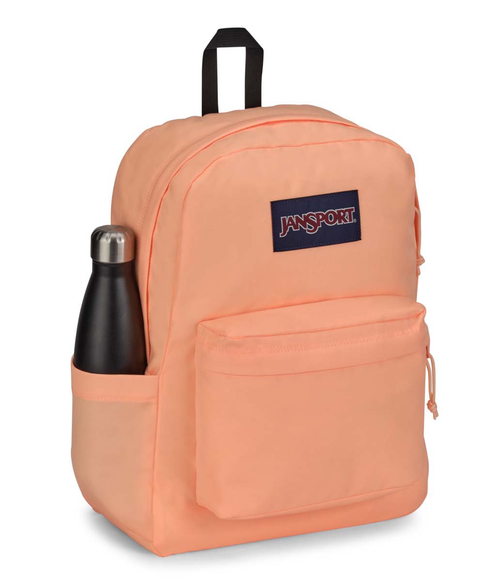 JanSport SuperBreak Plus Backpack - Lightweight Laptop Backpack for School & Travel, Durable Peach Neon College Backpack with Front Utility Pocket | Perfect for Students, Commuters & Outdoor Adventures