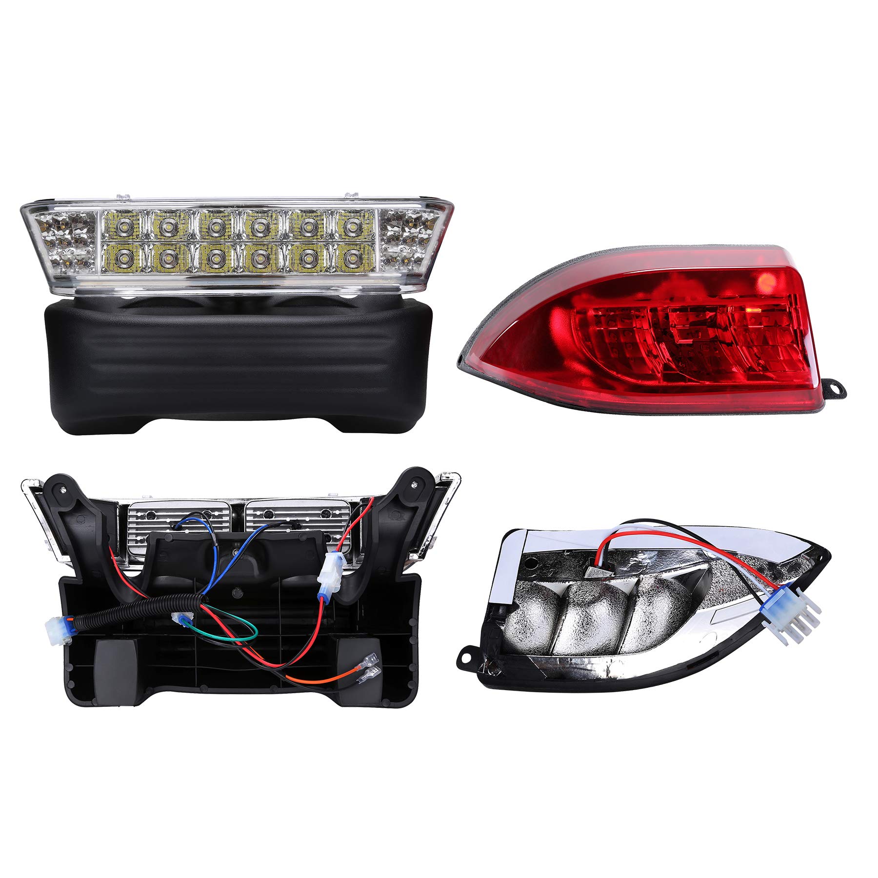 10L0L Golf Cart Light Kit for 2004-2008 Club Car Precedent - Complete LED Headlight, Taillight, Turn Signal, Horn & Brake Light Set (12V Required) - Perfect for Night Golfing & Safe Neighborhood Driving