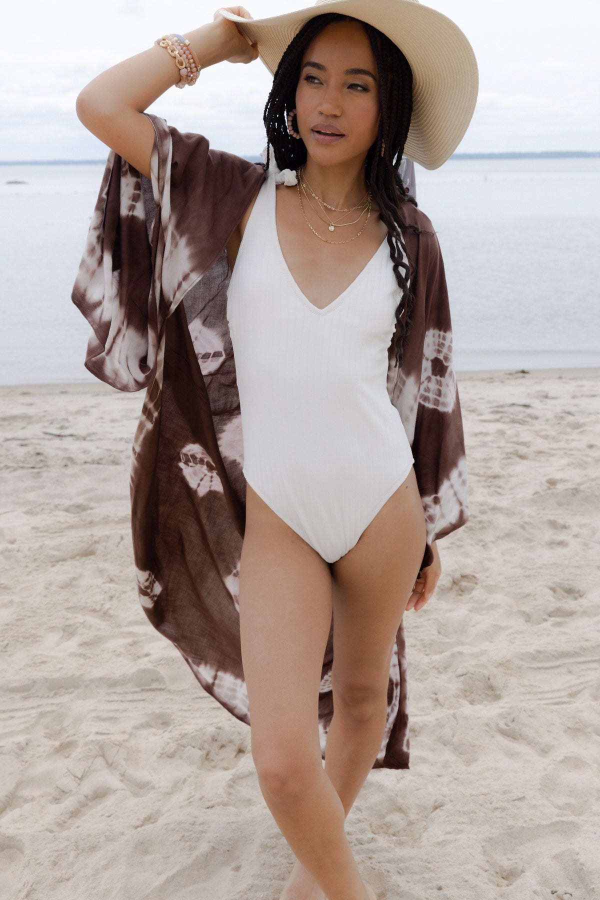 Boho Tie Dye Maxi Kimono Robe - Flowy Long Sleeve Cover Up for Women - Perfect for Beach, Festival, and Summer Outfits