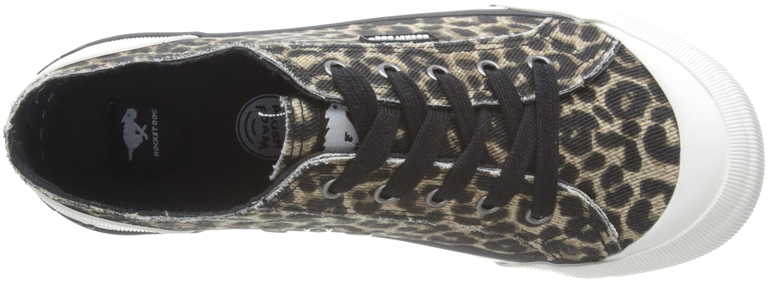 Rocket Dog Women's Jazzin Plimsolls Sneakers - Black Casual Shoes for Walking, Work & Everyday Comfort | Fashion Sneakers for Women