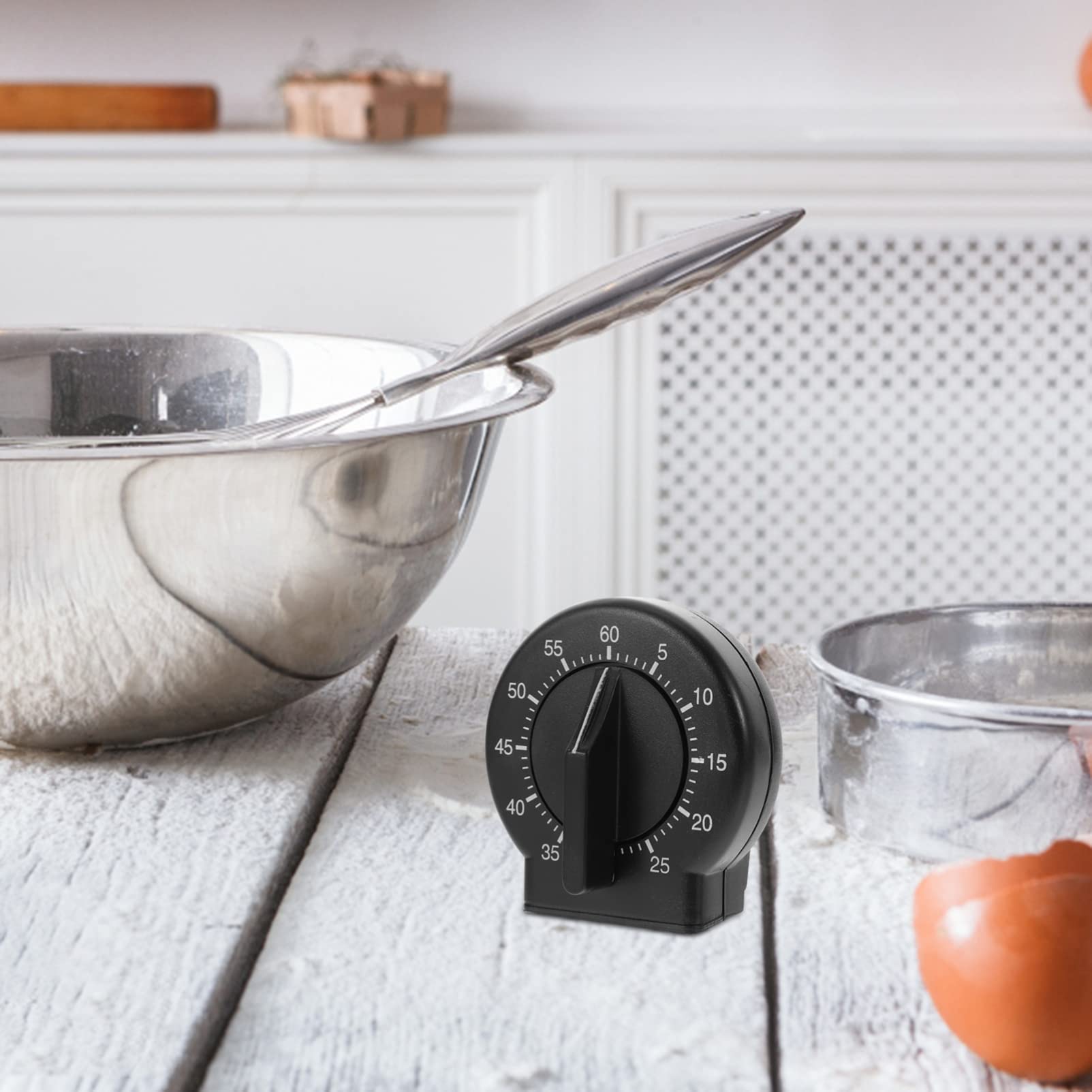 SOLUSTRE Mechanical Countdown Timer - Loud Bell Kitchen Timer for Baking, Cooking, Pot & Cake - Visual Standing Clock with Sound Alarm - Perfect for Chefs, Kids & Home Kitchen Use