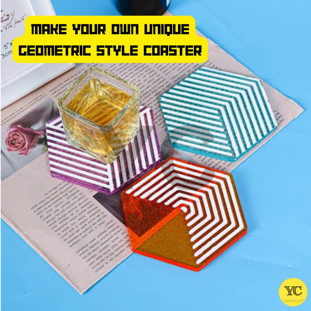 YellowCult™ 3D Resin Silicone Mold for DIY Crafts - Geometric Stripe Design for Resin Art, Soap Making, Chocolate & Candy Molds, Candle Making, Ice Cube Trays - Perfect for Home Decor, Gift Making & Creative Projects