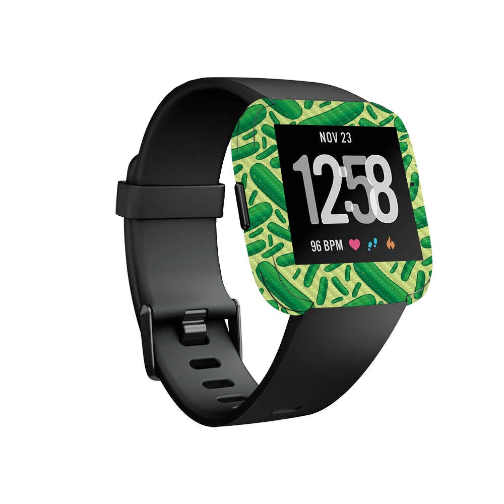 Fitbit Versa Carbon Fiber Skin - Durable & Easy to Apply | for Workouts & Daily Use