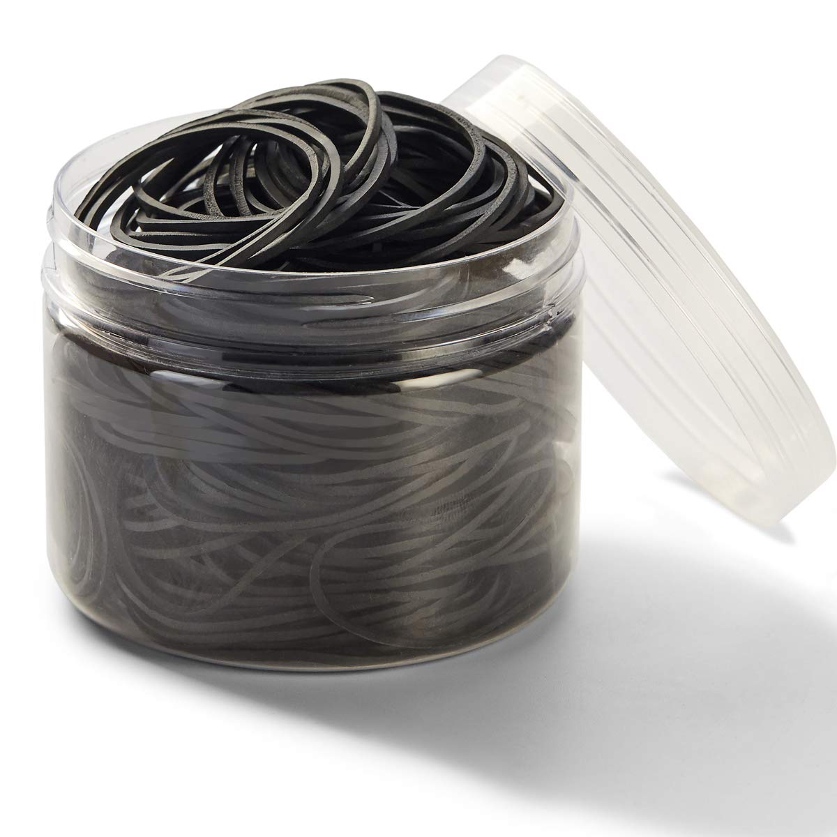 AMUU 300pcs Small Black Rubber Bands Size 16 - Elastic Hair Ties for Office, School, Home & DIY Crafts | Multipurpose Stretchable Bands for Organizing, Securing & Hair Styling