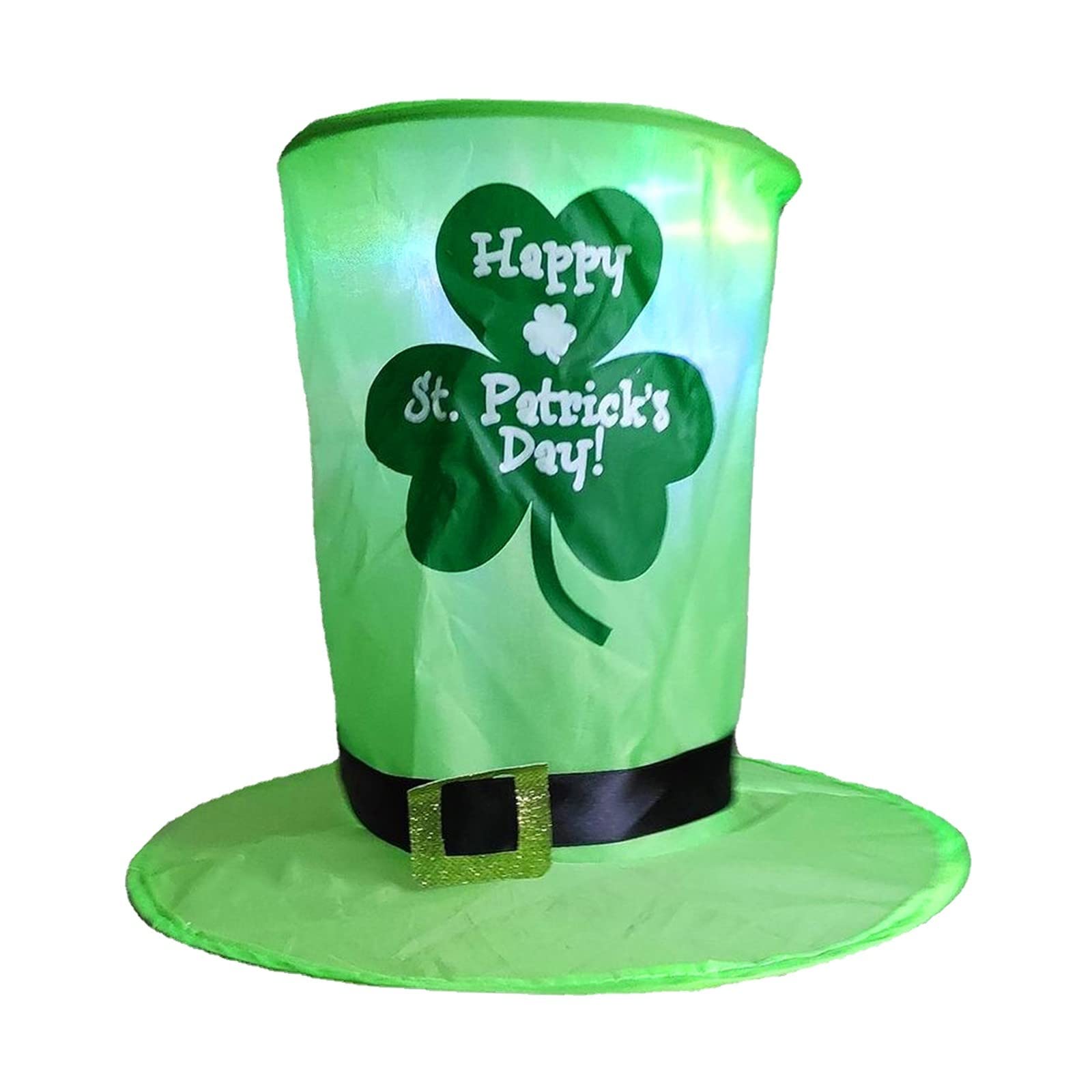 St. Patrick's Day LED Lights Decorations - Green Irish Hat Themed Party Lights for Garden, Home, and Outdoor Celebrations - Perfect for Adults & Holiday Festivities (One Size)