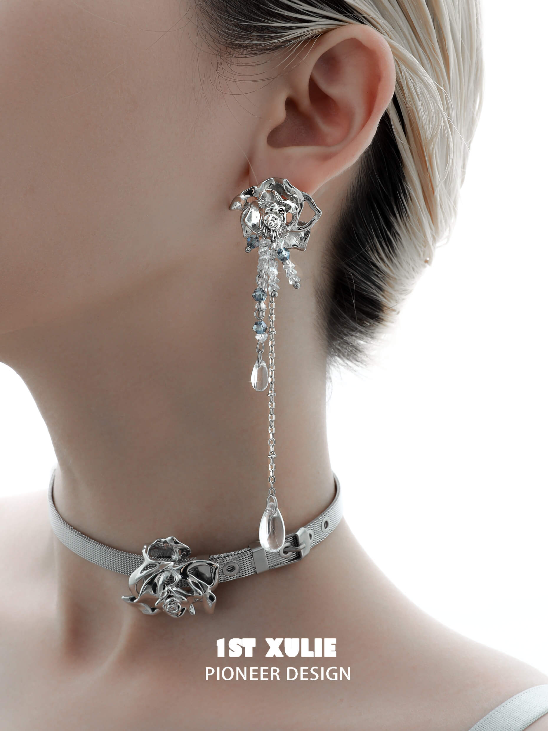 Rose Believer S925 Sterling Silver 18K Gold Plated Crystal Earrings for Women - Elegant Dangling Earrings for Wedding, Party & Special Occasions