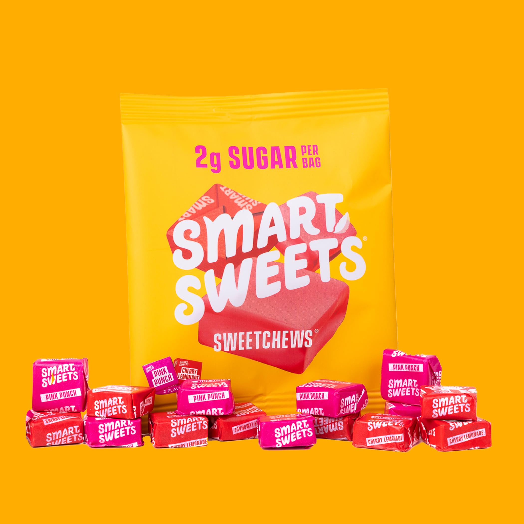 SmartSweets SweetChews Low Sugar Candy - 1.6oz (Pack of 4) | Healthy Low Calorie Snacks for Kids & Adults | Perfect for Lunchboxes, Movie Nights & On-the-Go Treats