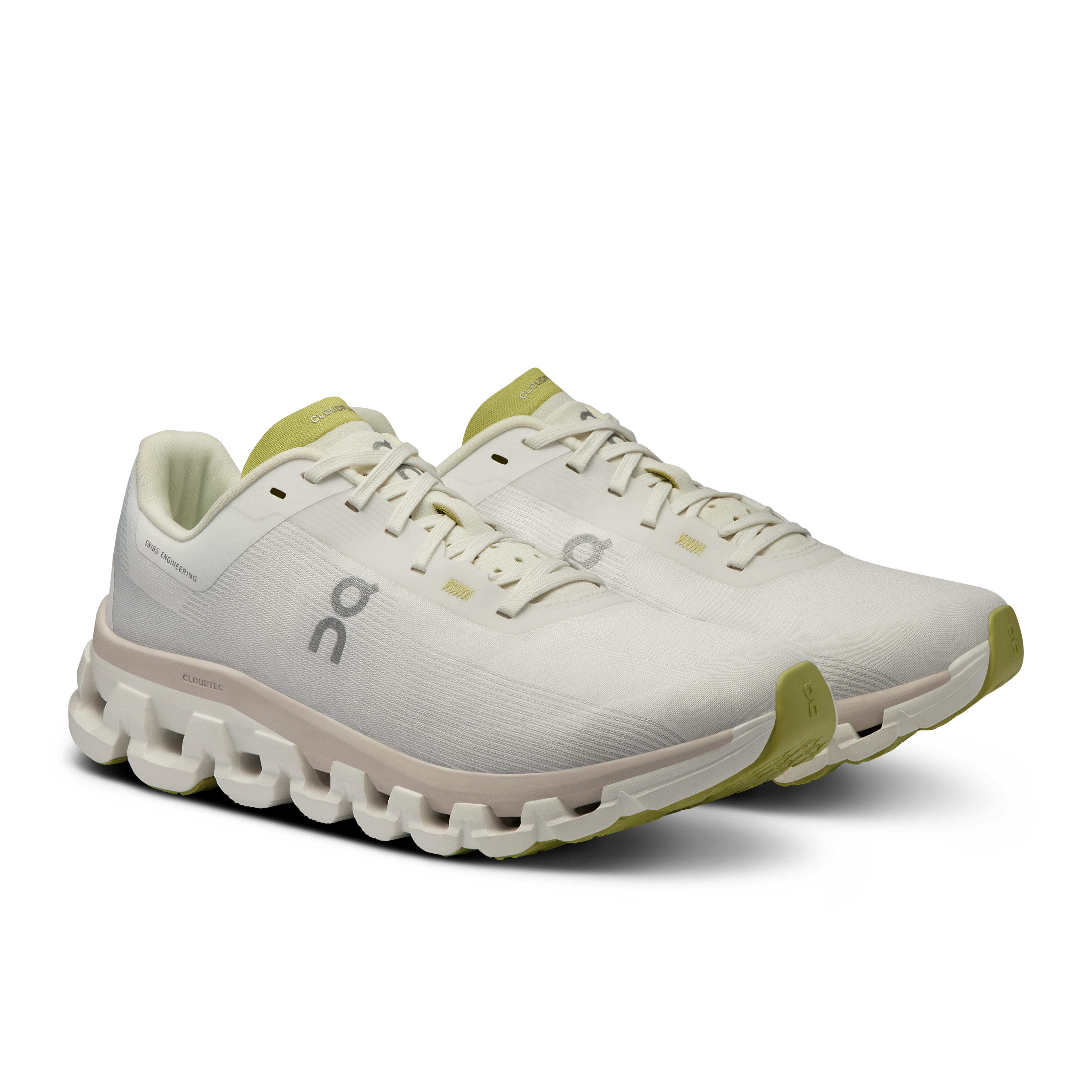 On Running Women's Cloudflow 4 Running Shoes - Lightweight & Breathable White/Sand Sneakers for Jogging, Gym Workouts & Daily Wear