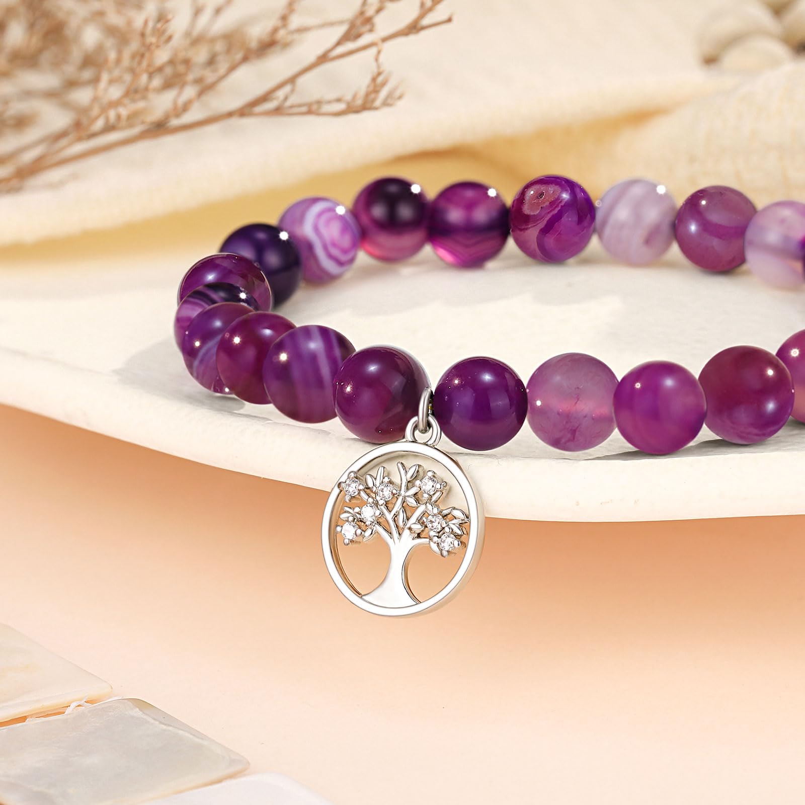 Tree of Life Bracelet for Women - Elegant Adjustable Bangle Gift for Grandma, Mom, Aunt, Sister & Teacher | Perfect Birthday, Christmas, Wedding & Mother's Day Present | Boho Jewelry for Everyday Wear & Special Occasions